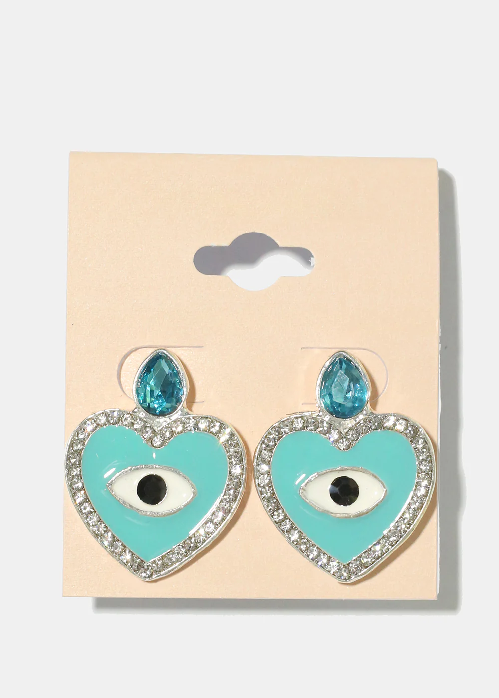 Heart Evil Eye Earrings - Image 11