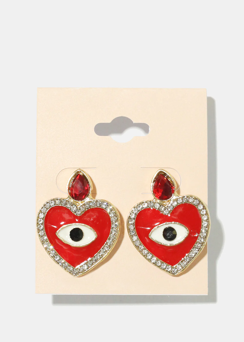 Heart Evil Eye Earrings - Image 3