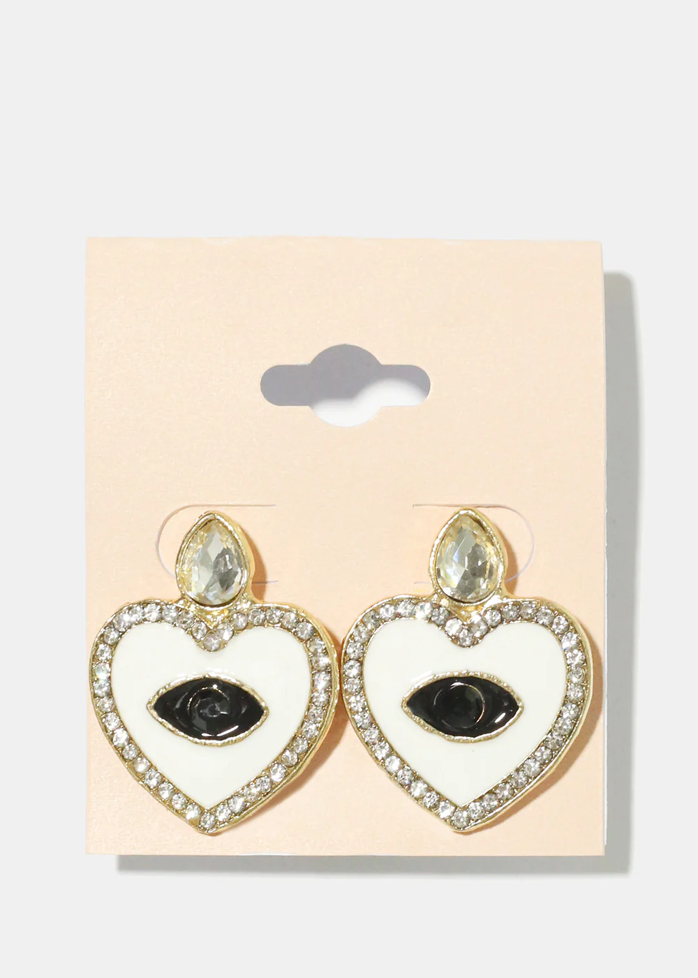 Heart Evil Eye Earrings - Image 4