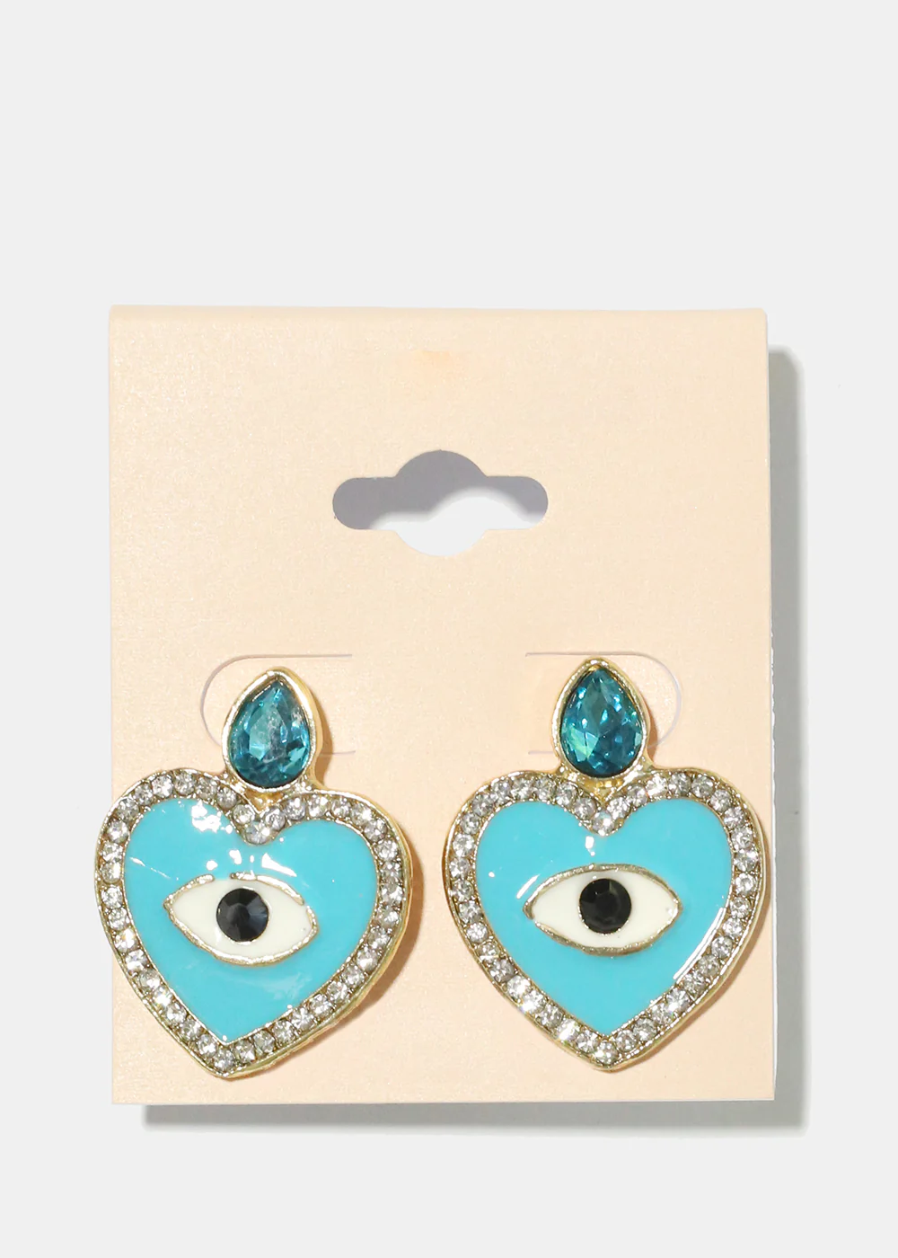 Heart Evil Eye Earrings - Image 5