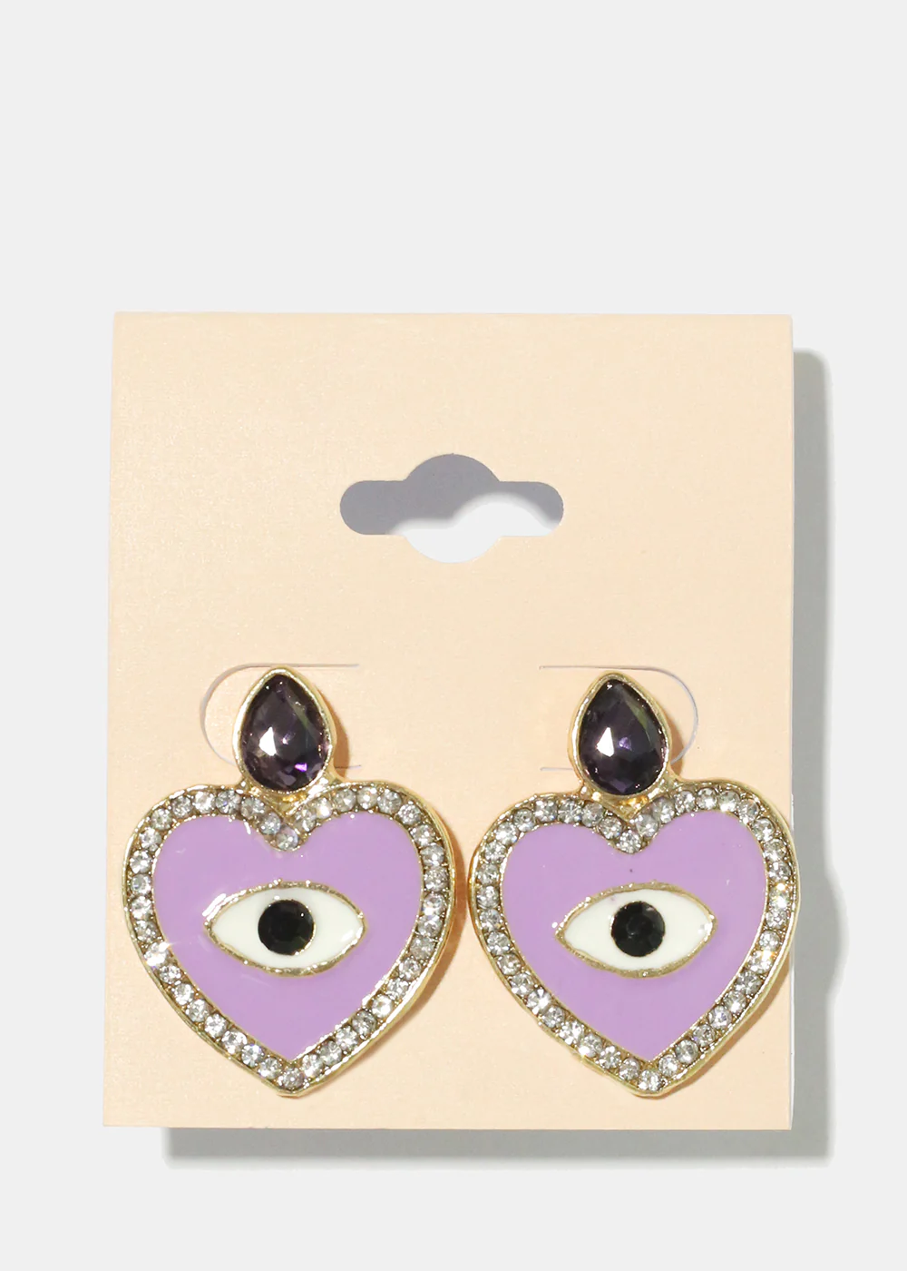 Heart Evil Eye Earrings - Image 6