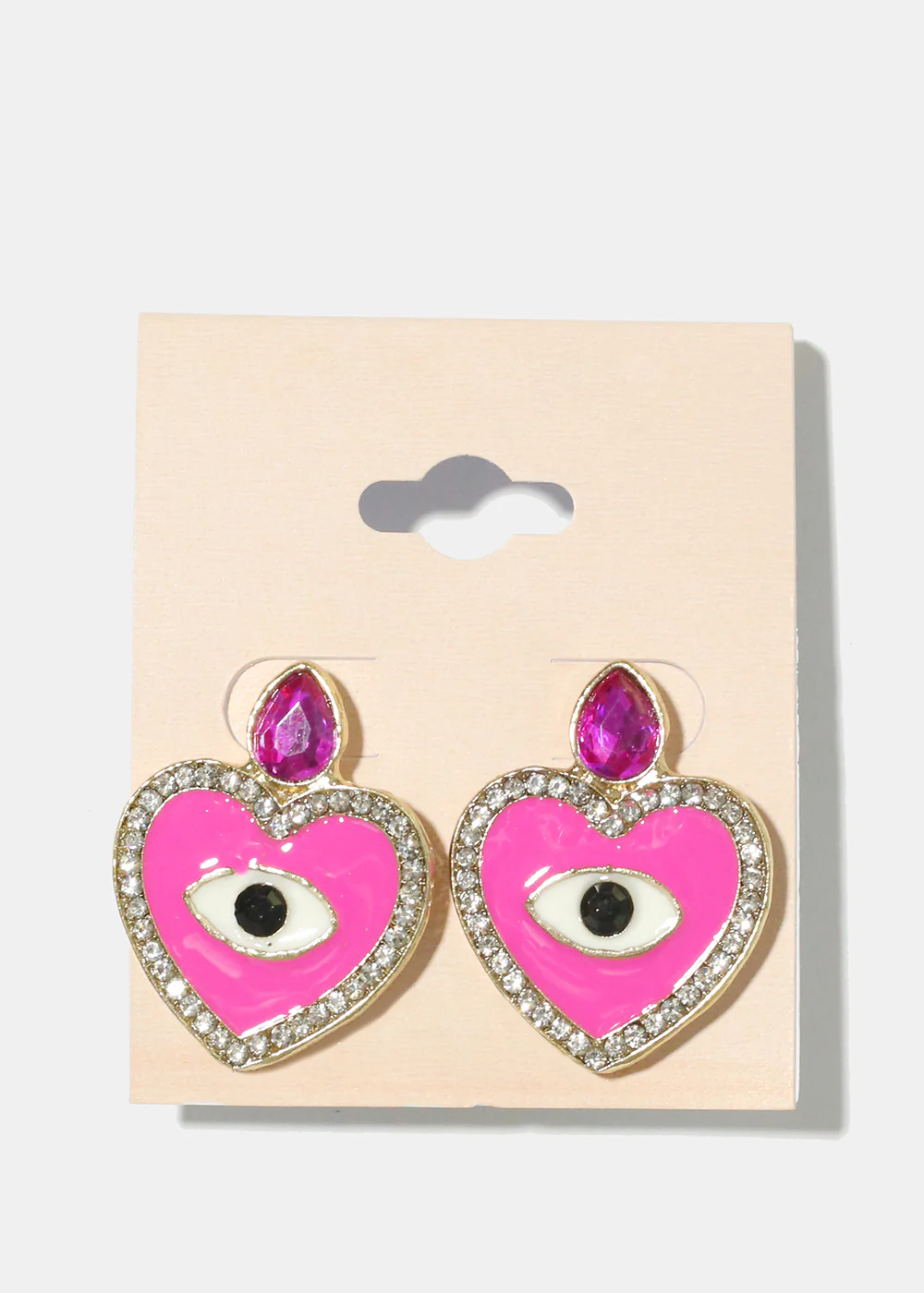 Heart Evil Eye Earrings - Image 7
