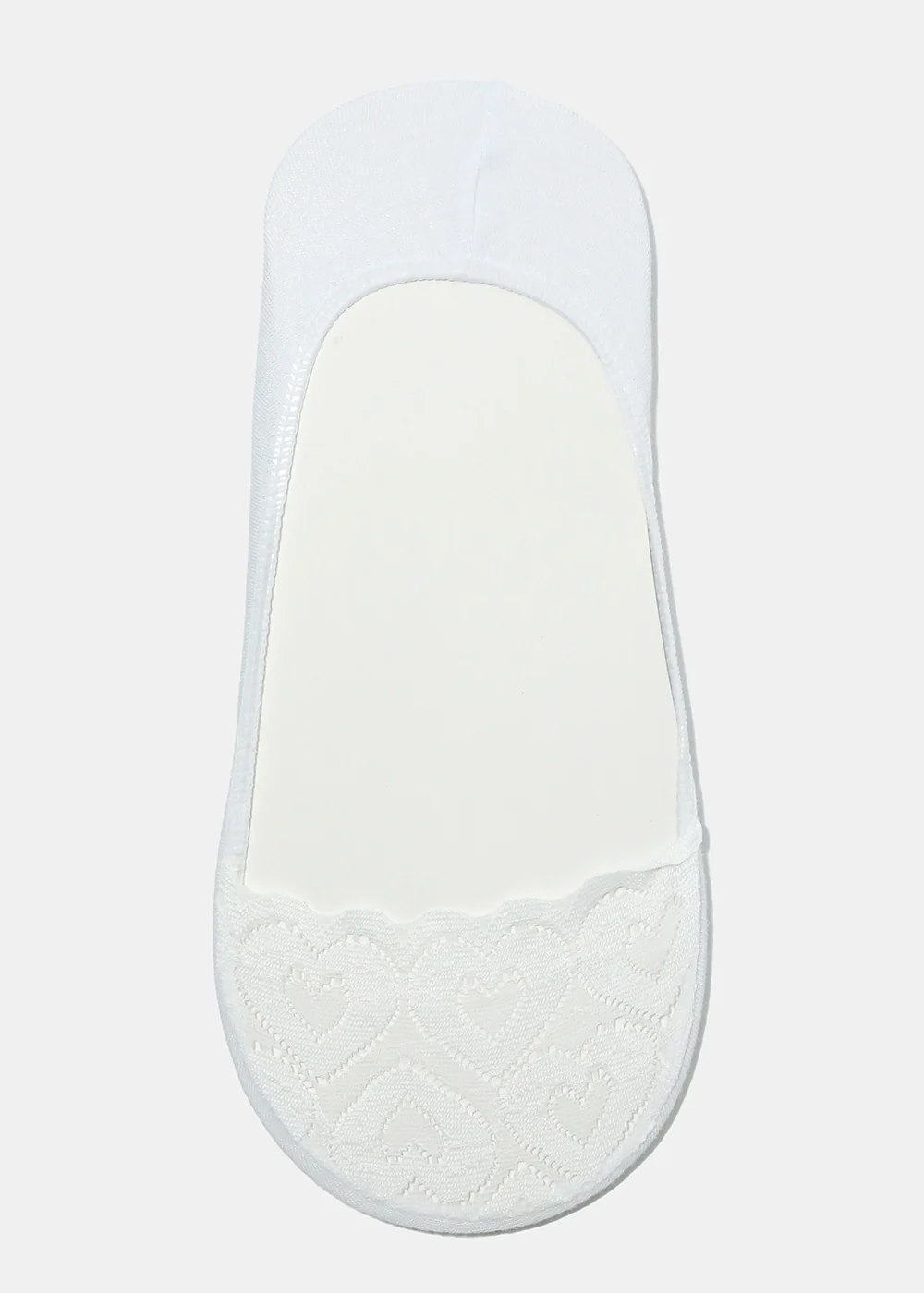 Heart Lace No-Show Socks - Image 2
