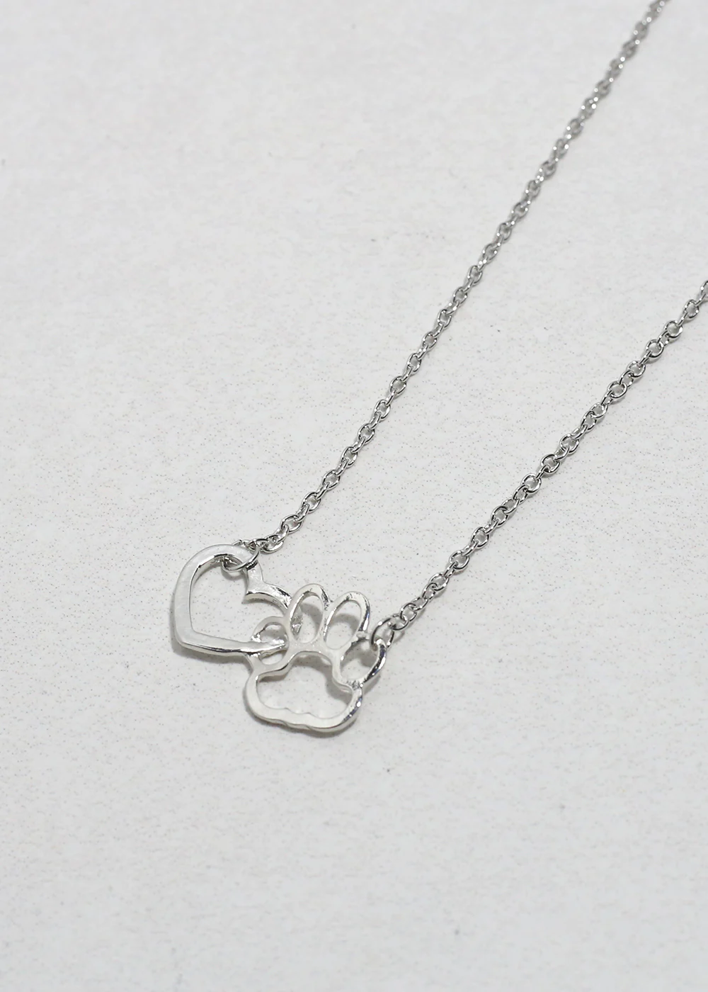 Heart & Paw Print Necklace