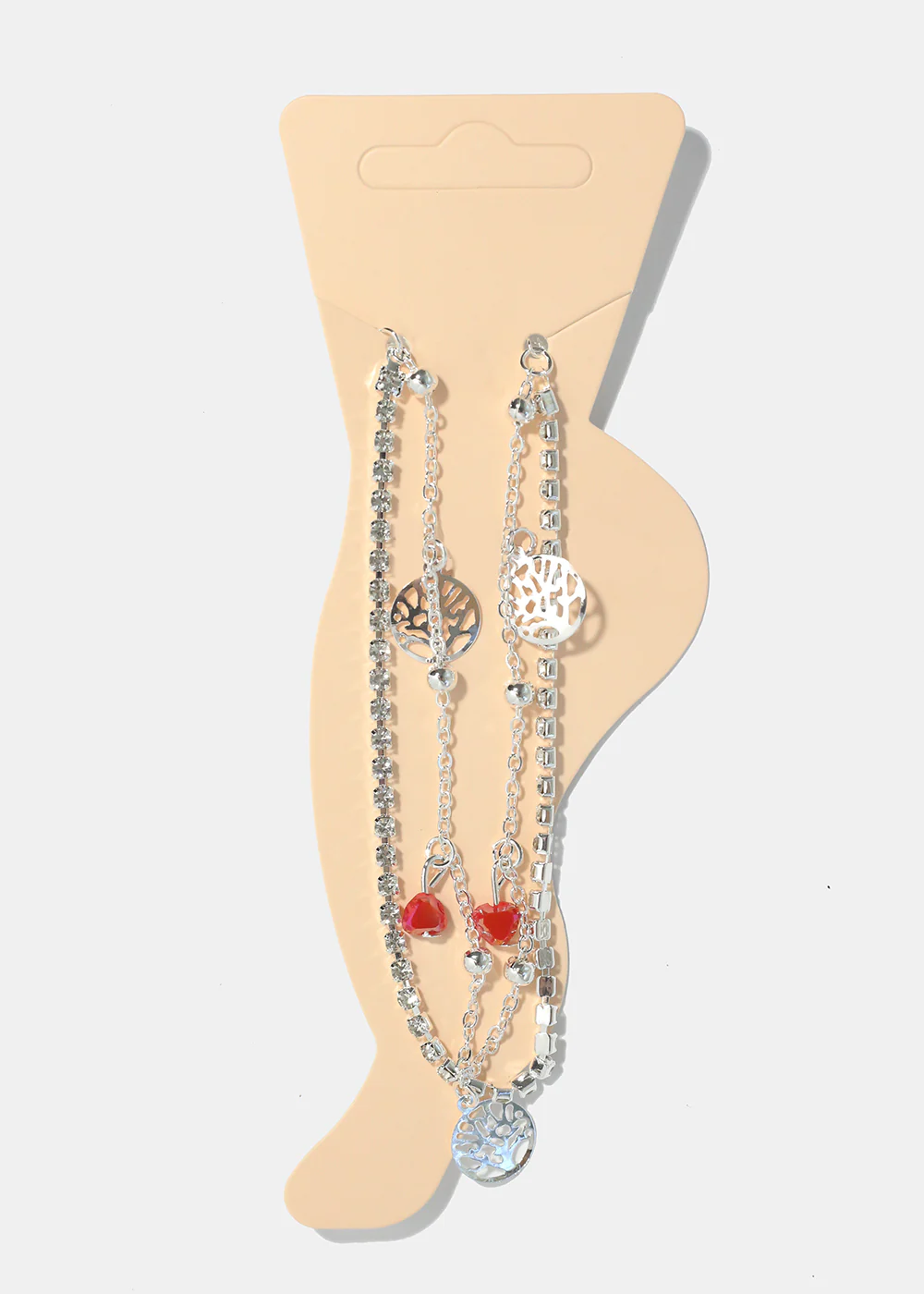 Heart & Tree of Life Charm Anklet - Image 13
