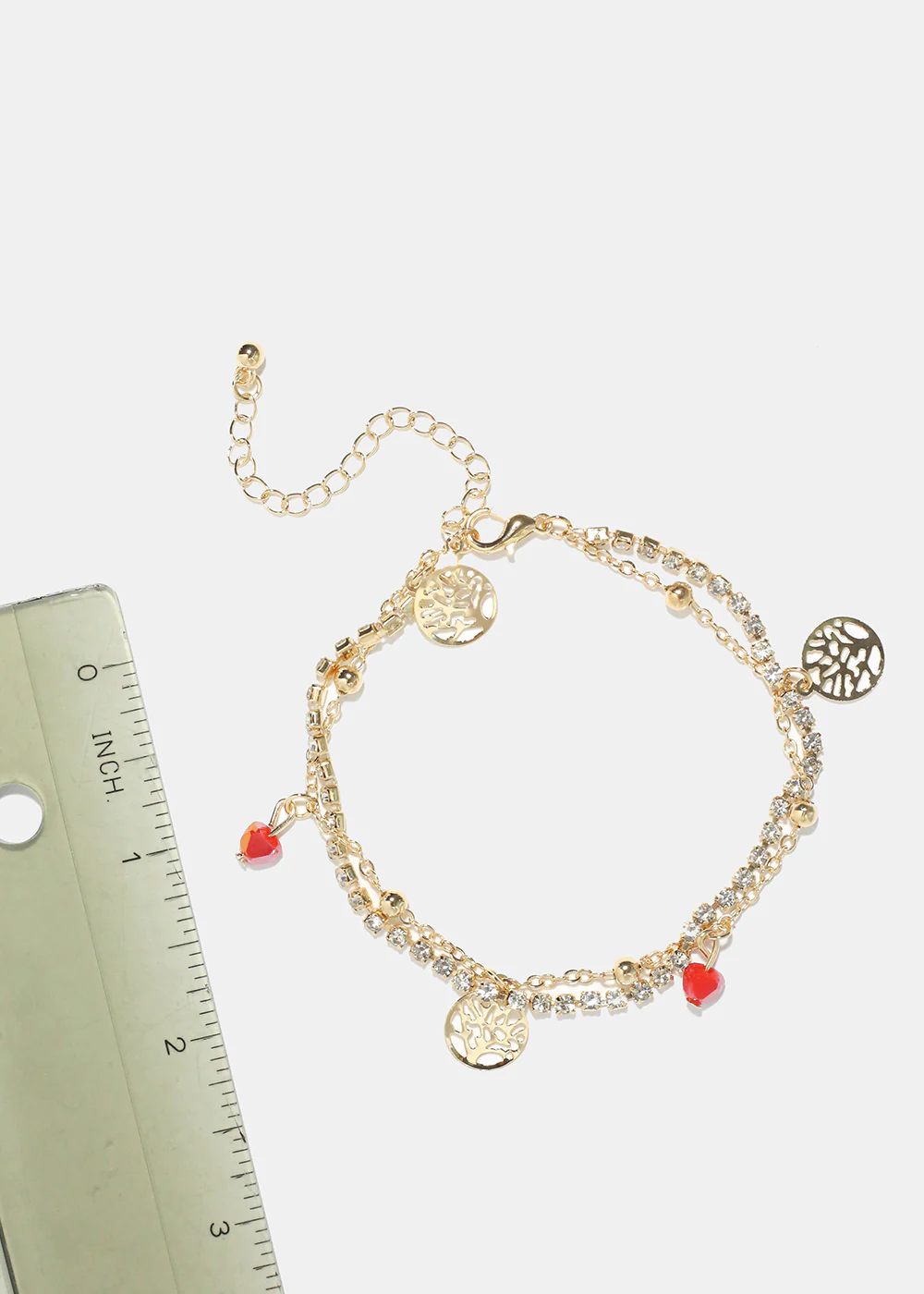 Heart & Tree of Life Charm Anklet - Image 14