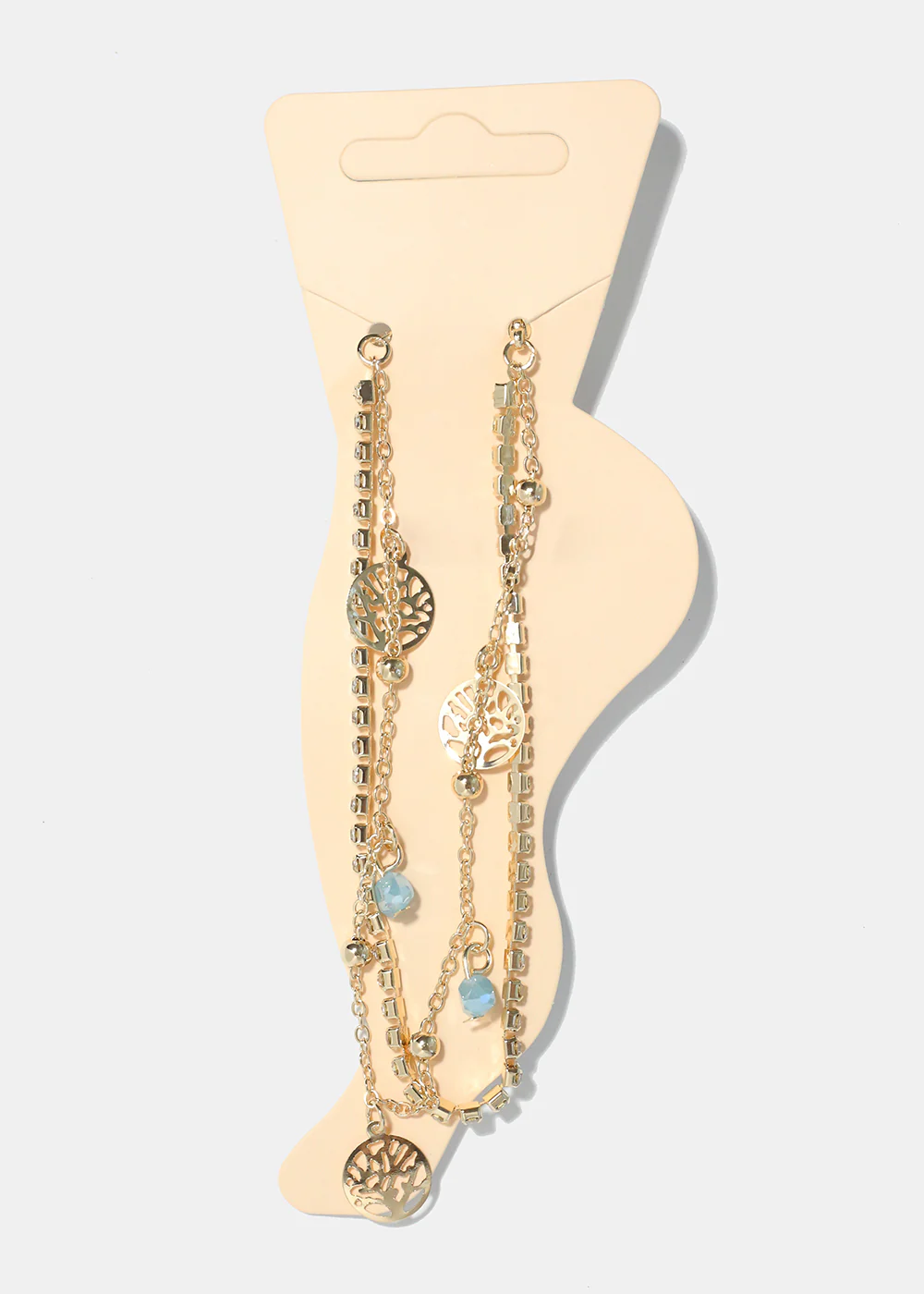 Heart & Tree of Life Charm Anklet - Image 5