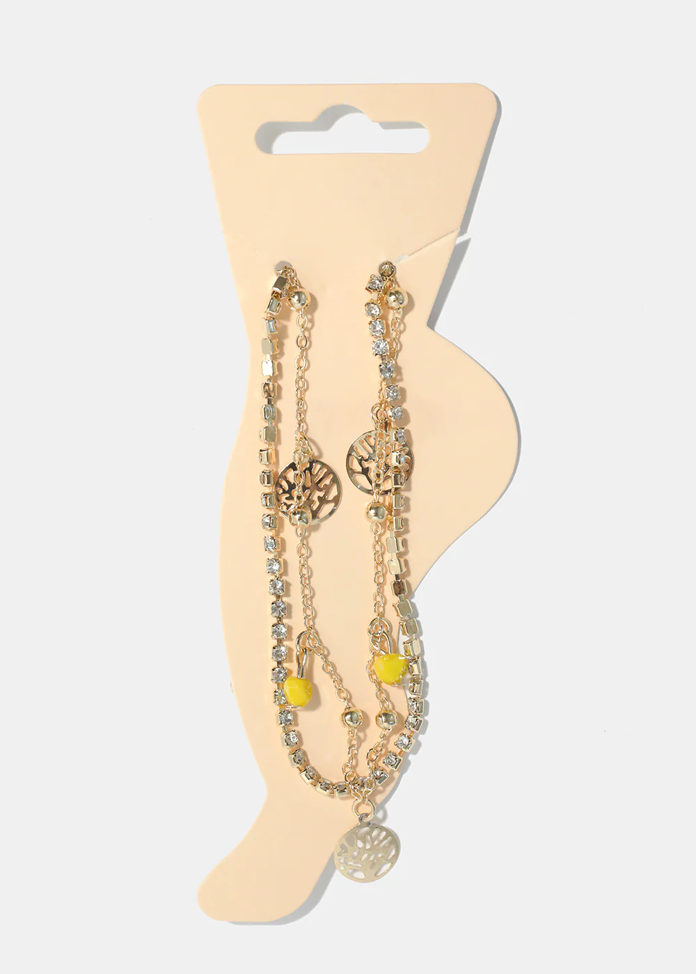 Heart & Tree of Life Charm Anklet - Image 6