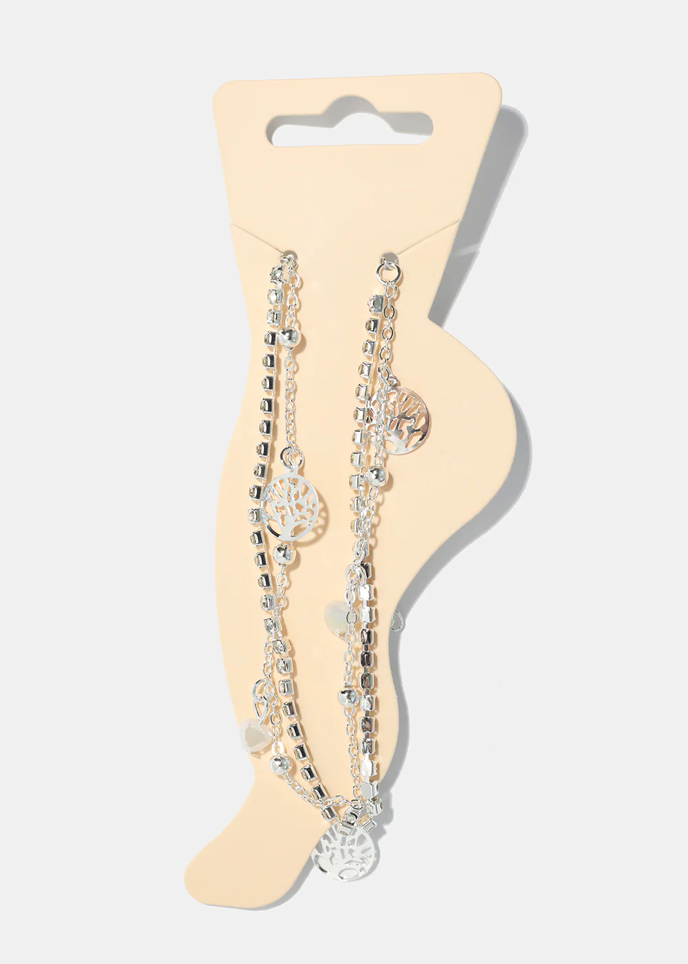 Heart & Tree of Life Charm Anklet - Image 8