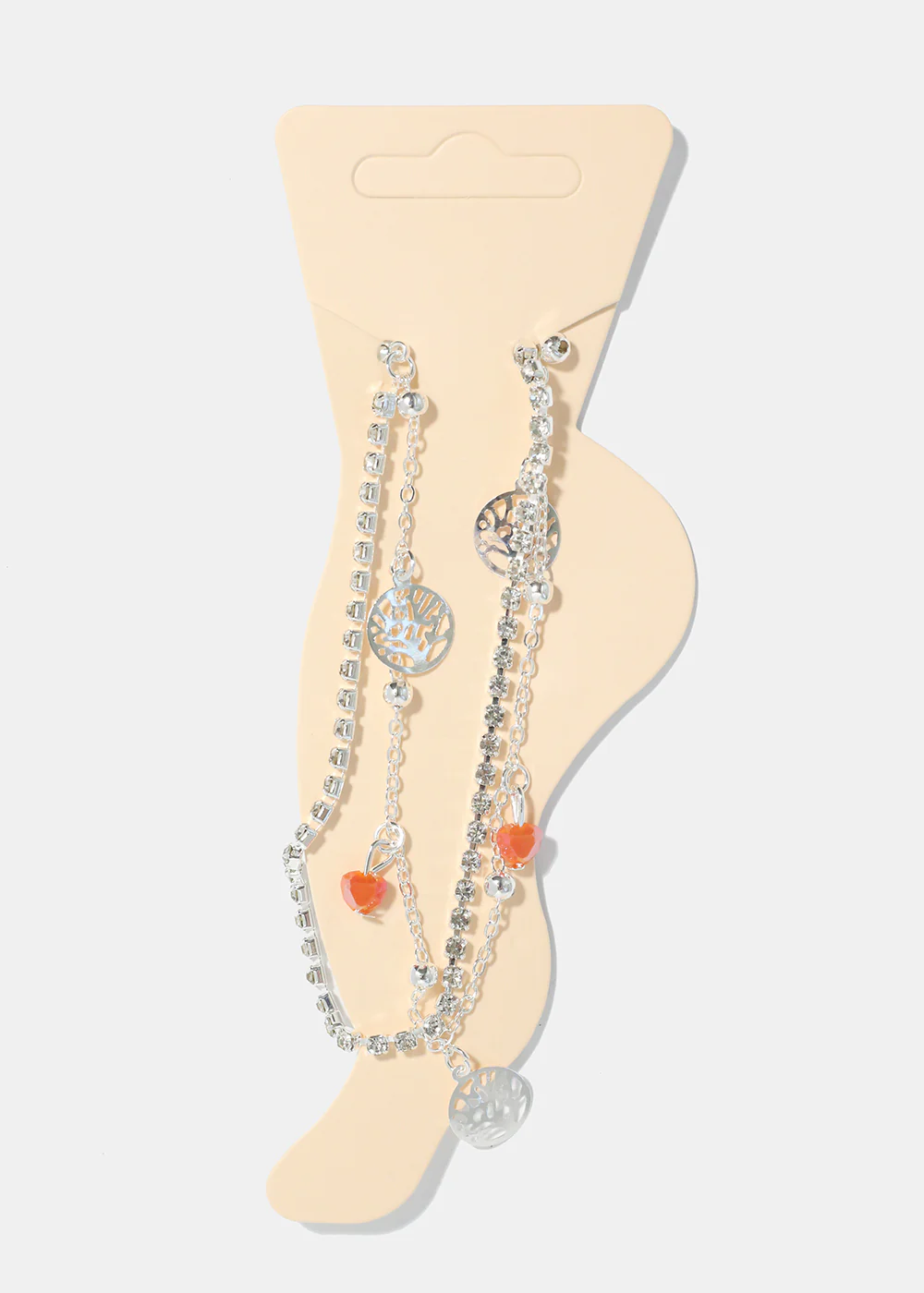 Heart & Tree of Life Charm Anklet - Image 9