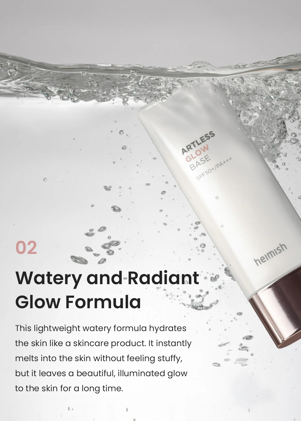 Heimish Artless Glow Base SPF50+ PA+++ 40ml - Image 4