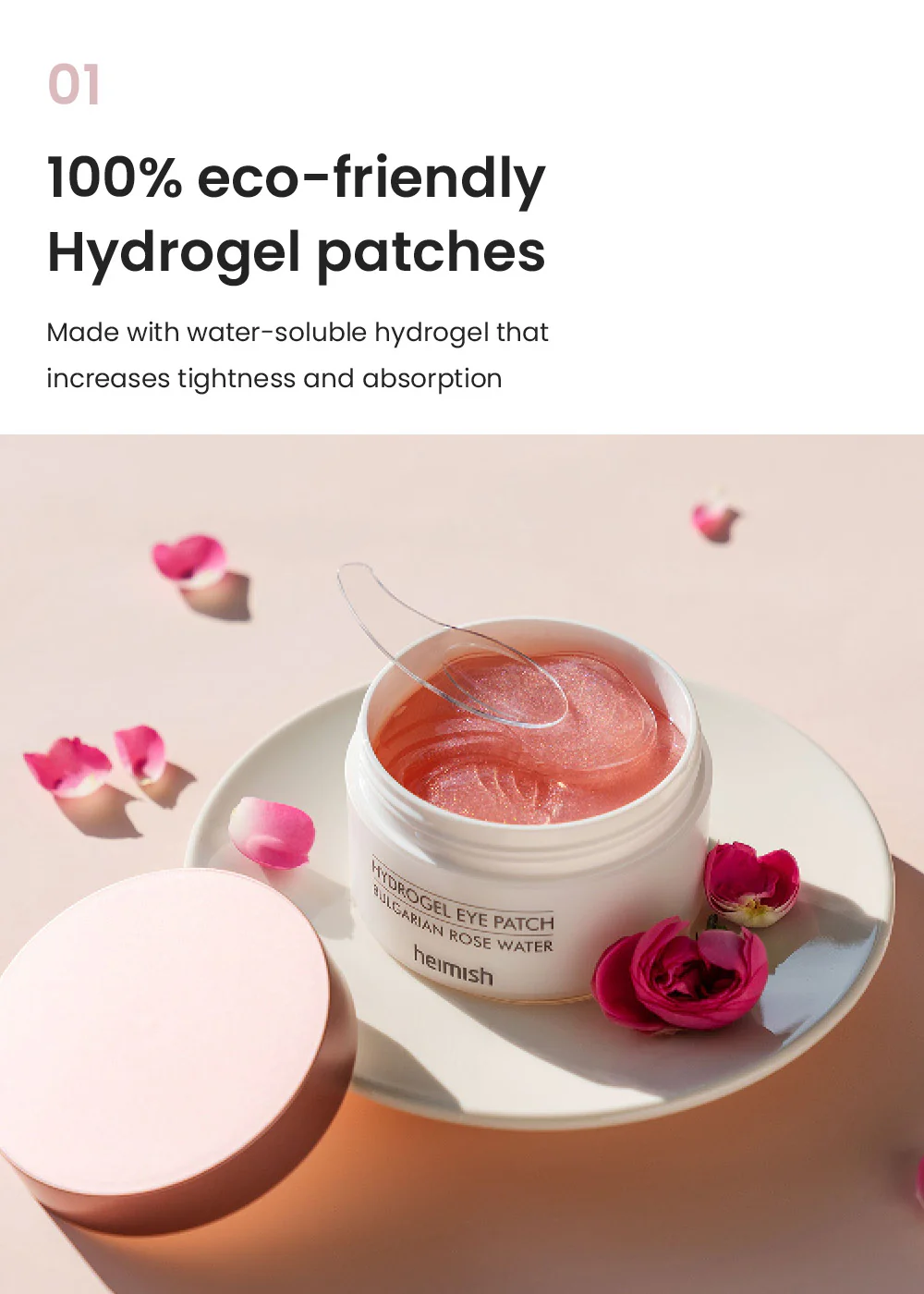 Heimish Bulgarian Rose Water Hydrogel Eye Patch (60 Patches) - Image 3