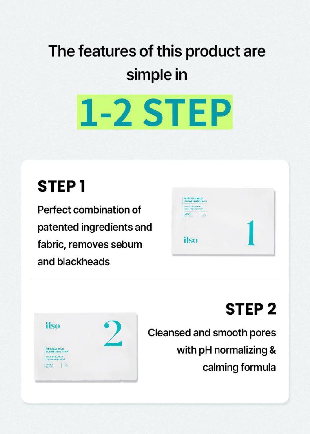 ilso Natural Mild Clear Nose Pack - Image 4