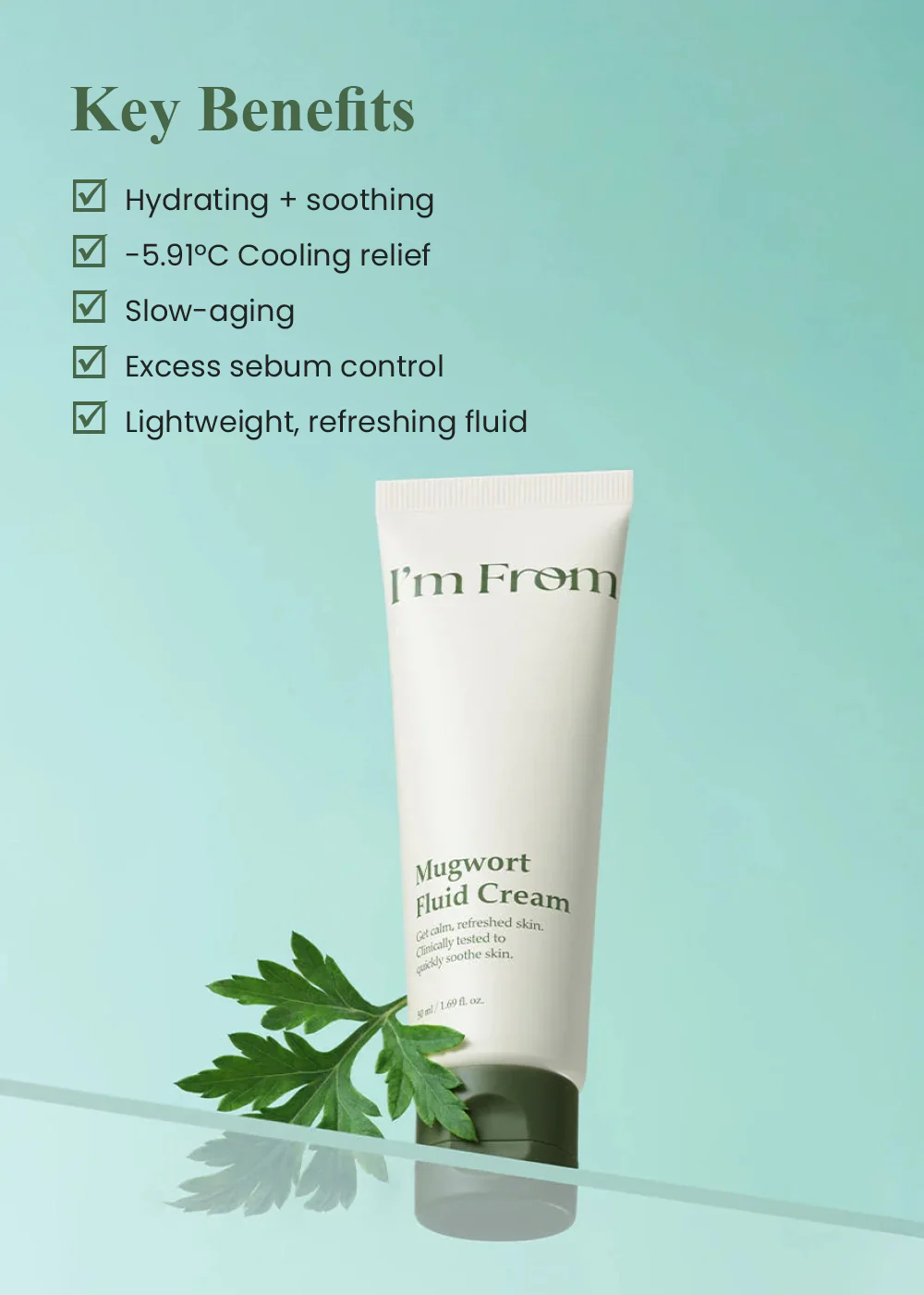 I'm from Mugwort Fluid Cream 50ml - Image 4