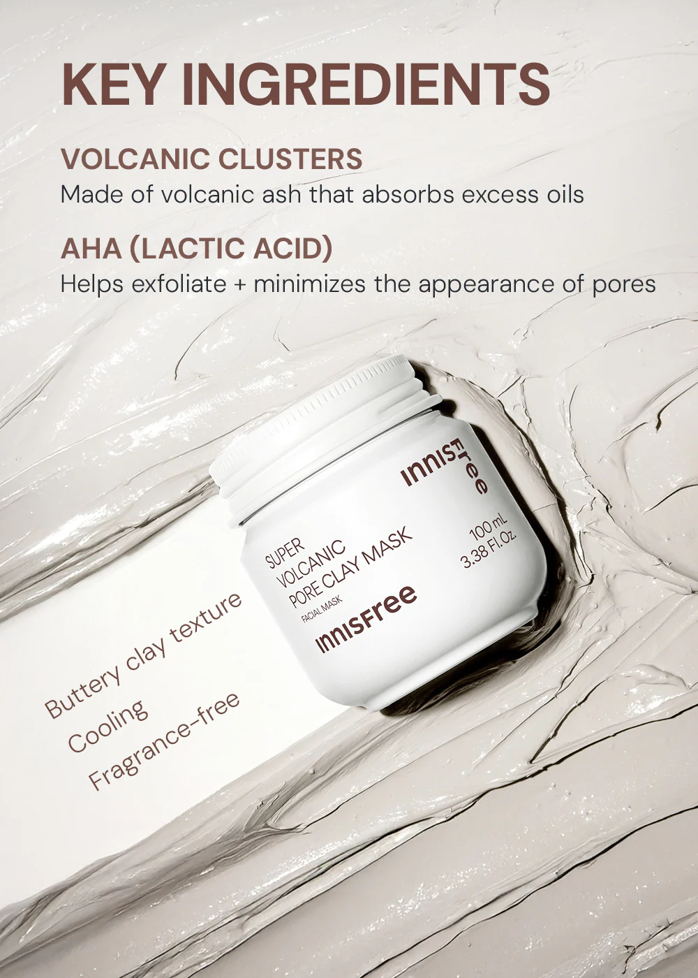 INNISFREE Super Volcanic Pore Clay Mask 100ml - Image 4