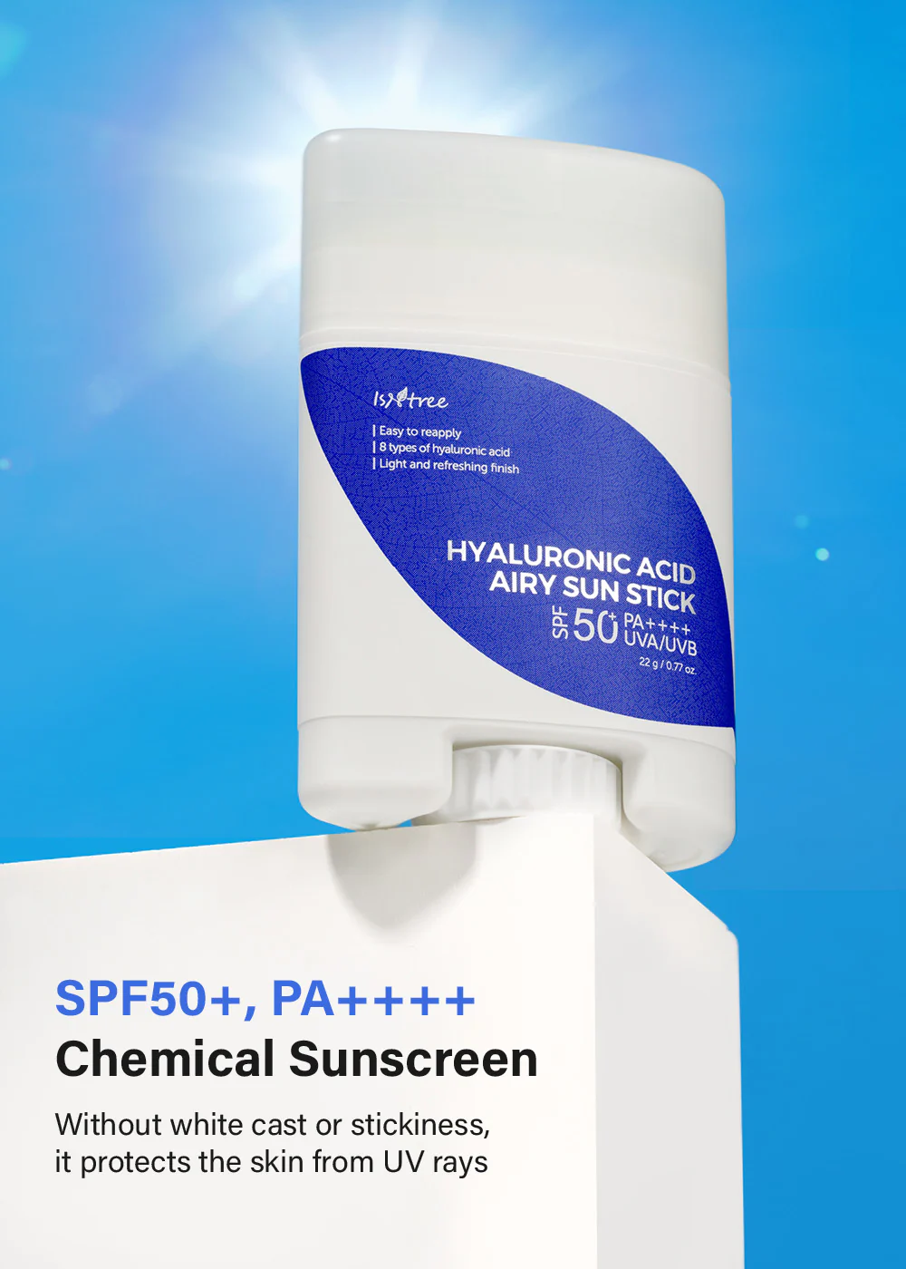Isntree Hyaluronic Acid Airy Sun Stick 22g - Image 3