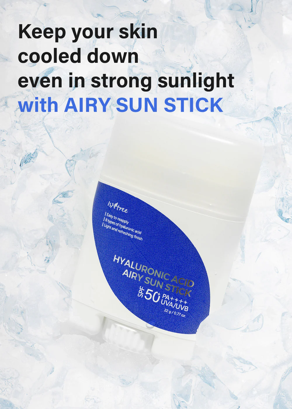 Isntree Hyaluronic Acid Airy Sun Stick 22g - Image 4