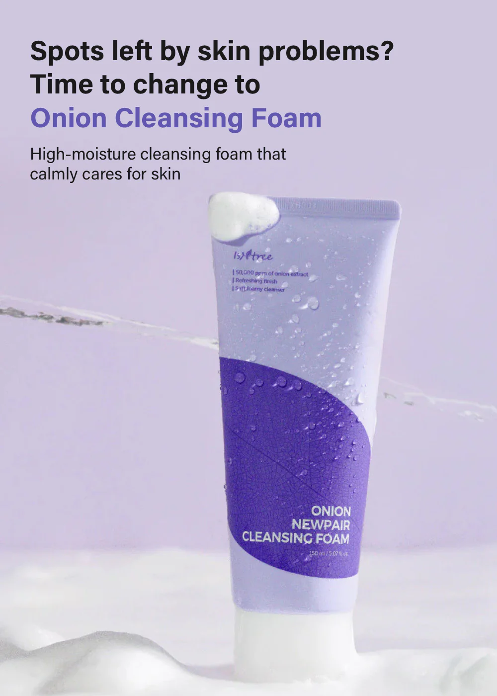 Isntree Onion Newpair Cleansing Foam 150ml - Image 2