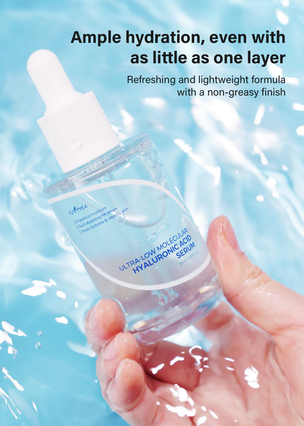 Isntree Ultra-Low Molecular Hyaluronic Acid Serum 50ml - Image 2