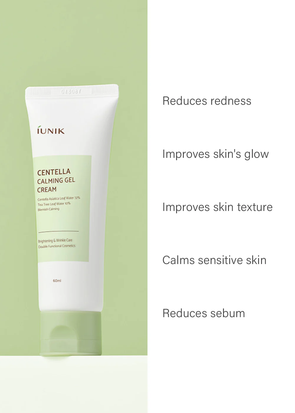 iUNIK Centella Calming Gel Cream 60ml - Image 3
