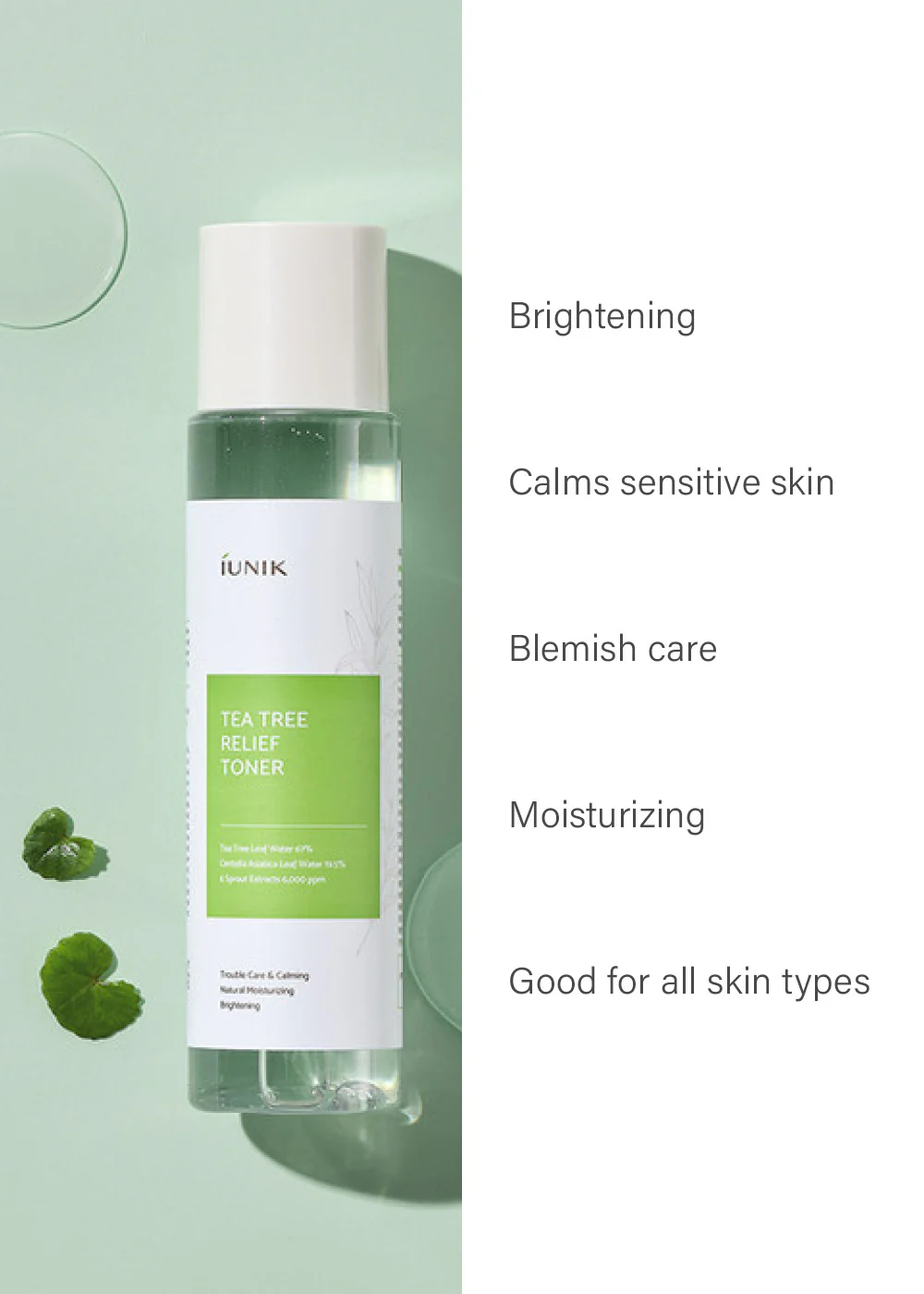 iUNIK Tea Tree Relief Toner 200ml - Image 3