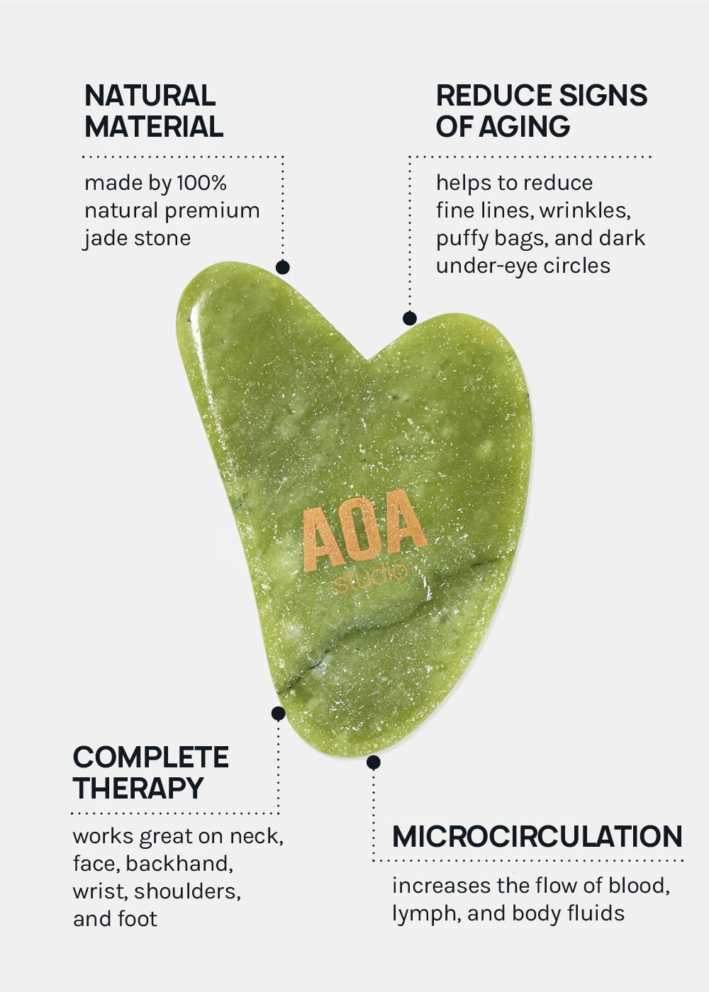 A+ Jade Stone Gua Sha Tool - Image 3