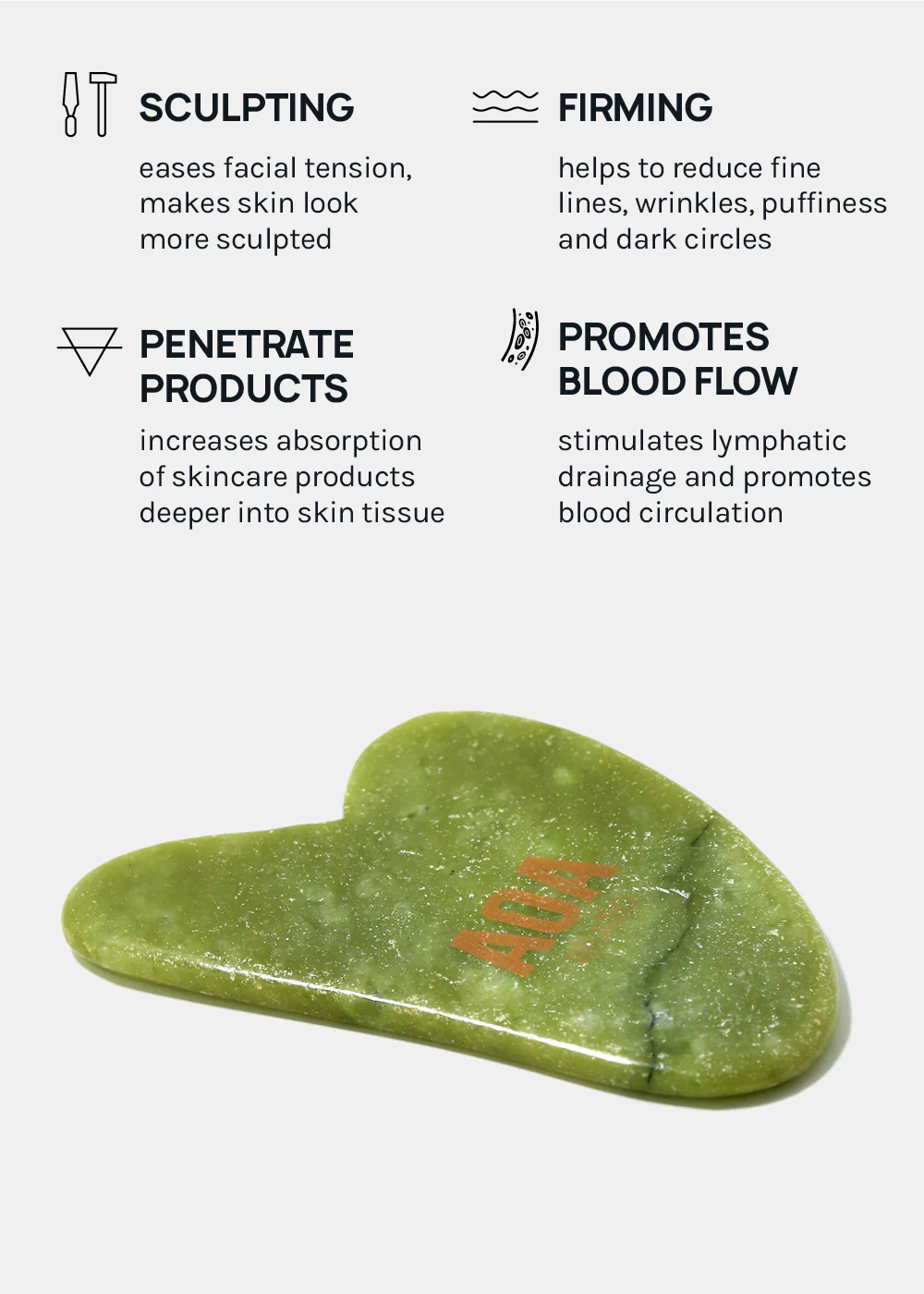 A+ Jade Stone Gua Sha Tool - Image 5