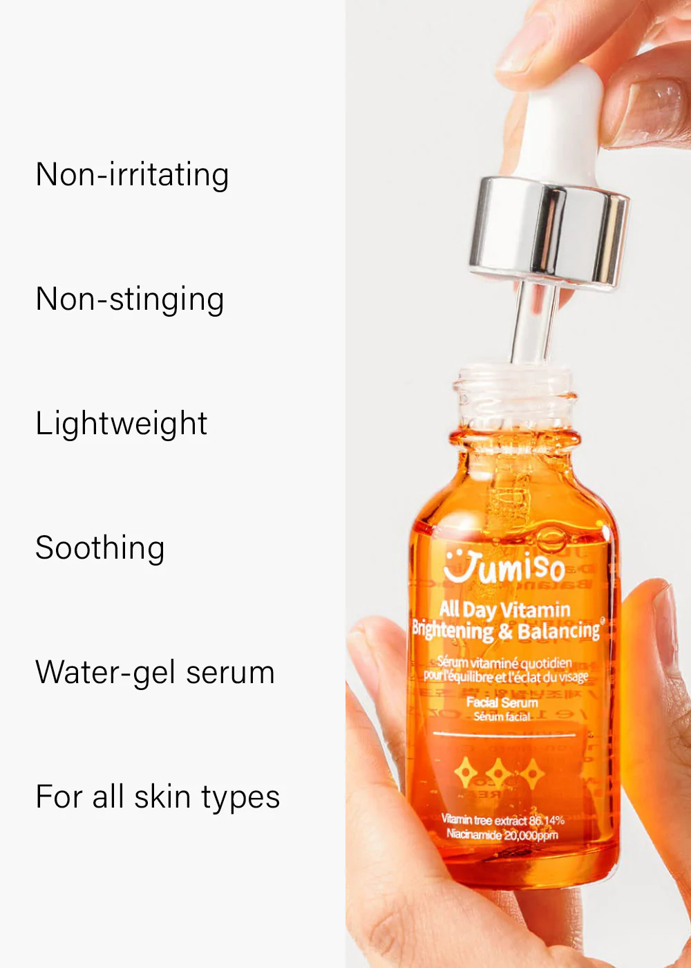 Jumiso All Day Vitamin Brightening & Balancing Facial Serum 30ml - Image 3