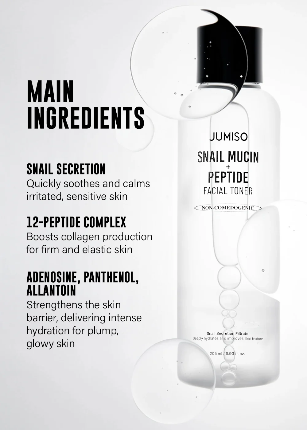 Jumiso Snail Mucin + Peptide Facial Toner 205ml - Image 4