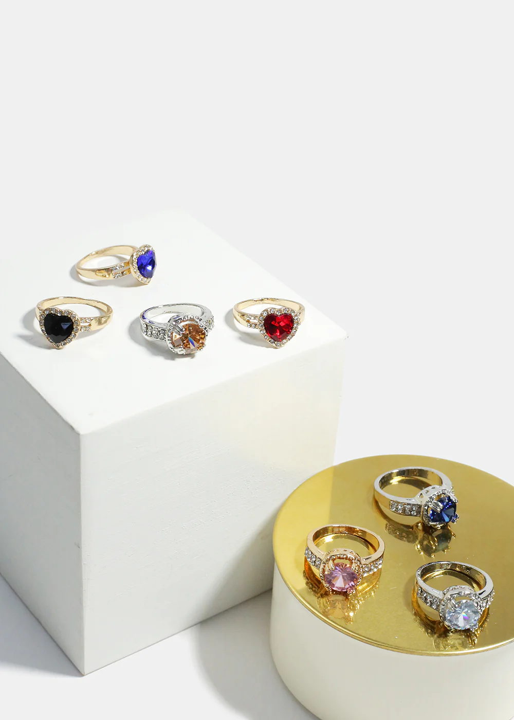 Large Heart Gem Ring - Image 2