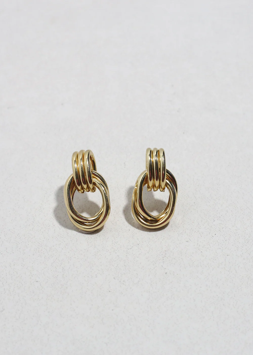 Linked Loop Stud Earrings
