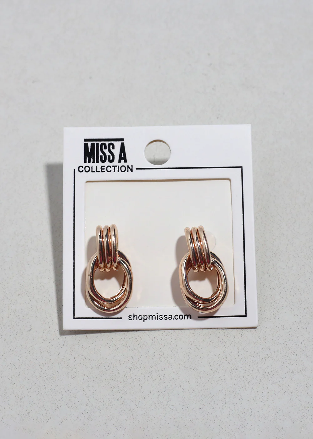 Linked Loop Stud Earrings - Image 3
