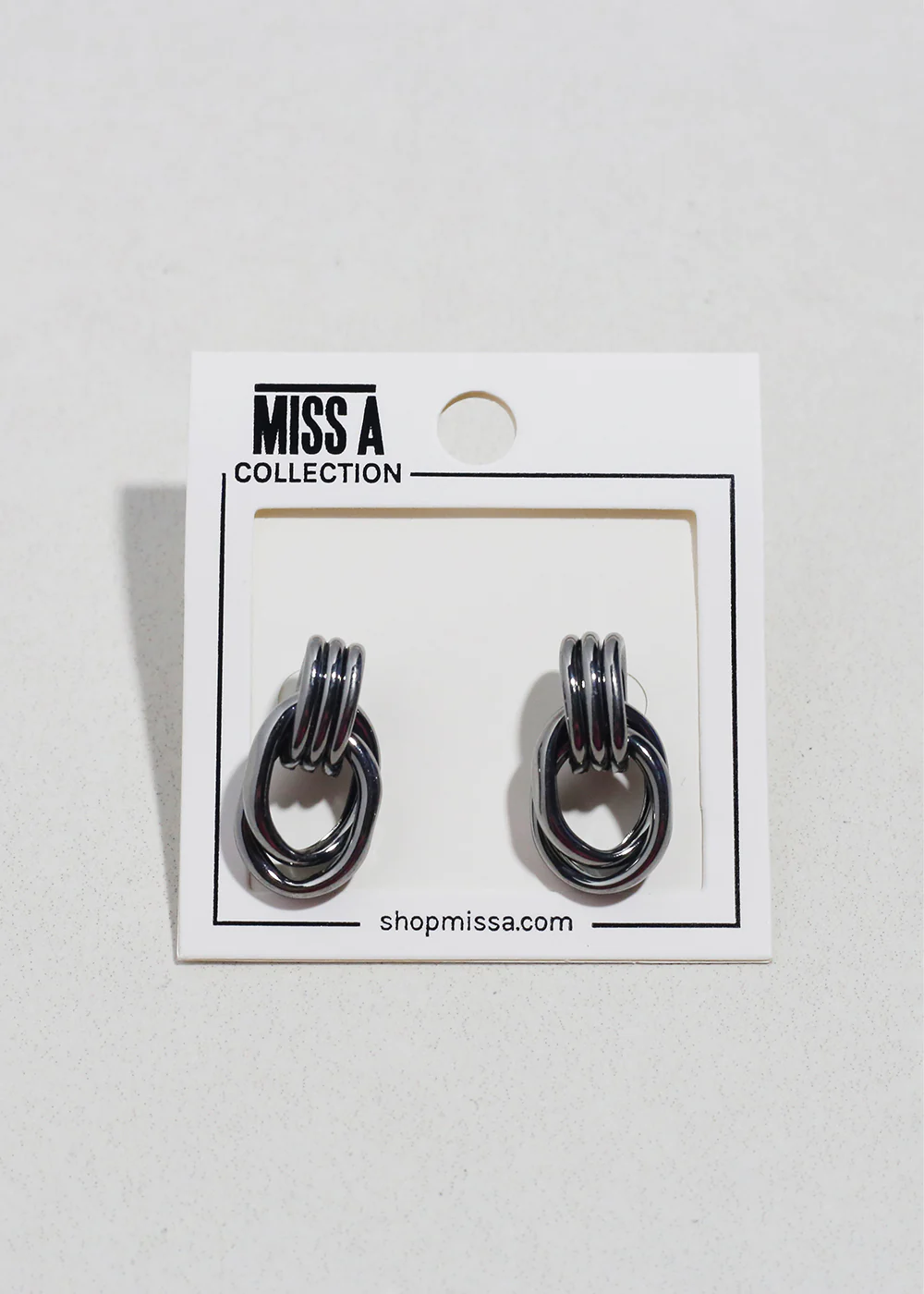 Linked Loop Stud Earrings - Image 5