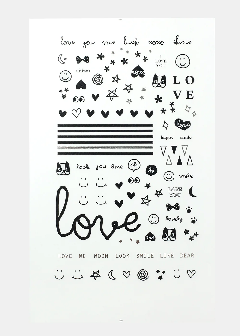 Love Deco Nail Art Sticker Sheet