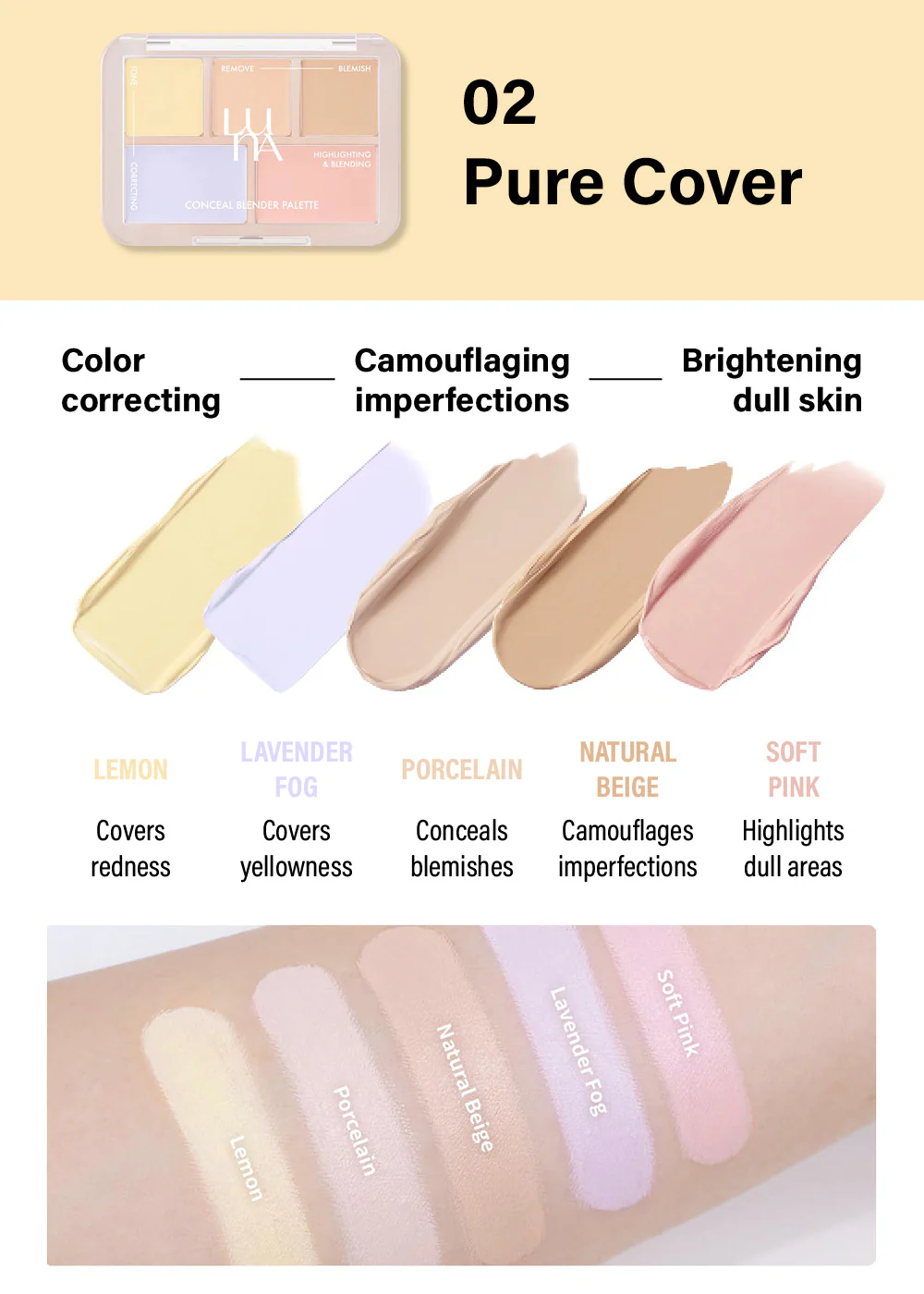 LUNA Conceal Blender Palette - Image 4