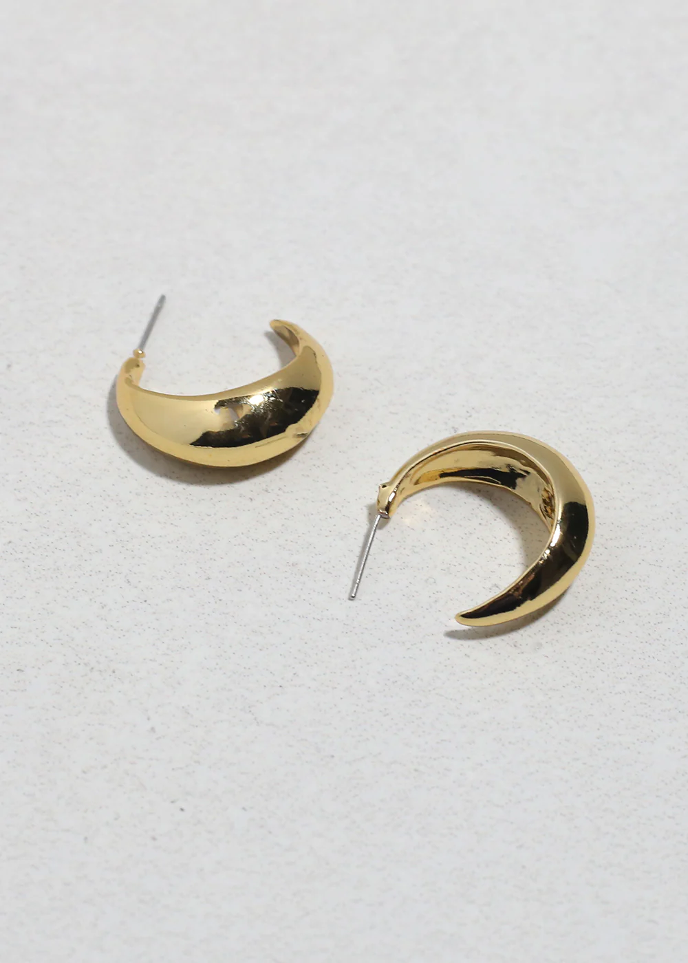 Luna Curve Half Moon Earrings - Image 2