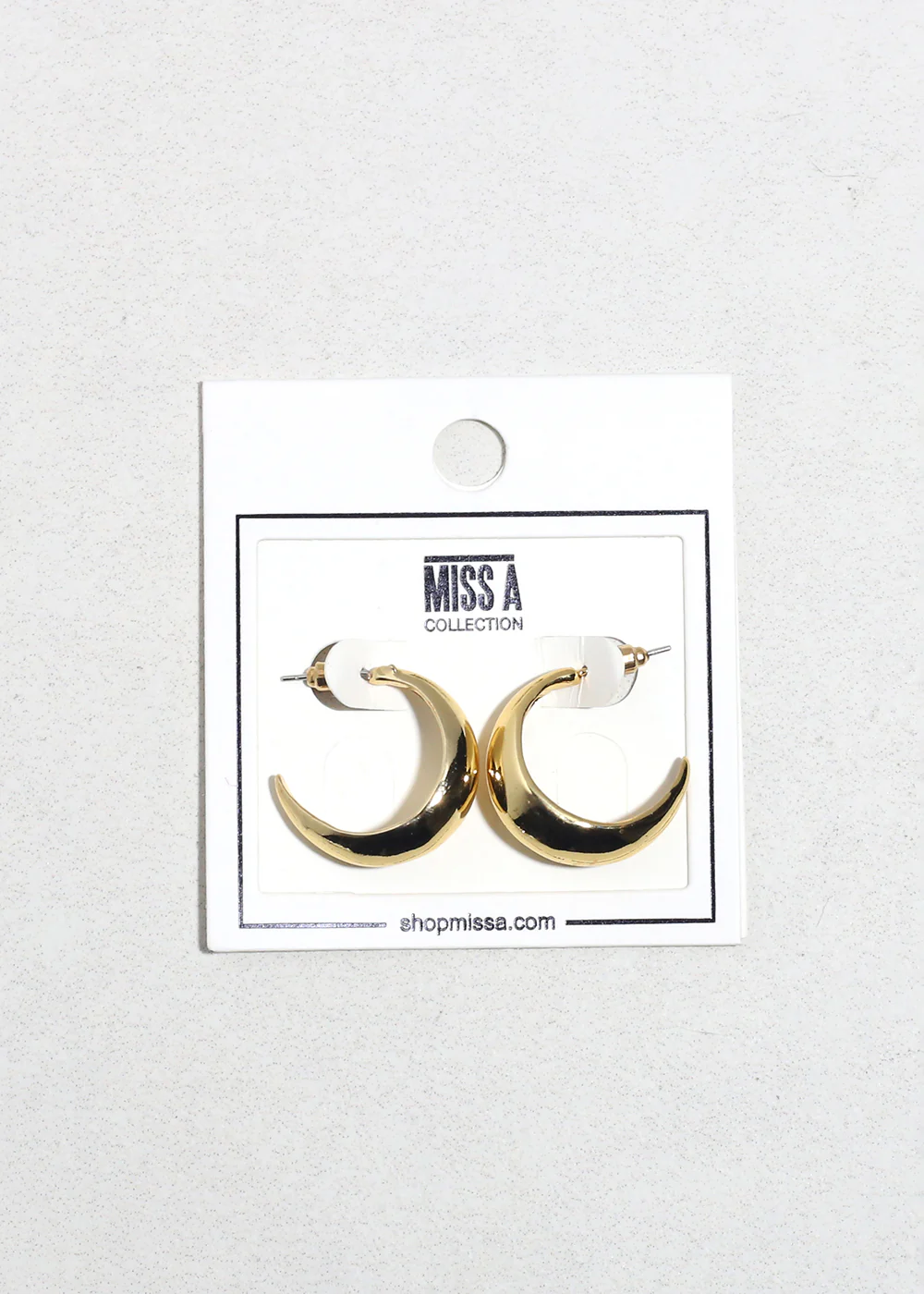 Luna Curve Half Moon Earrings - Image 3