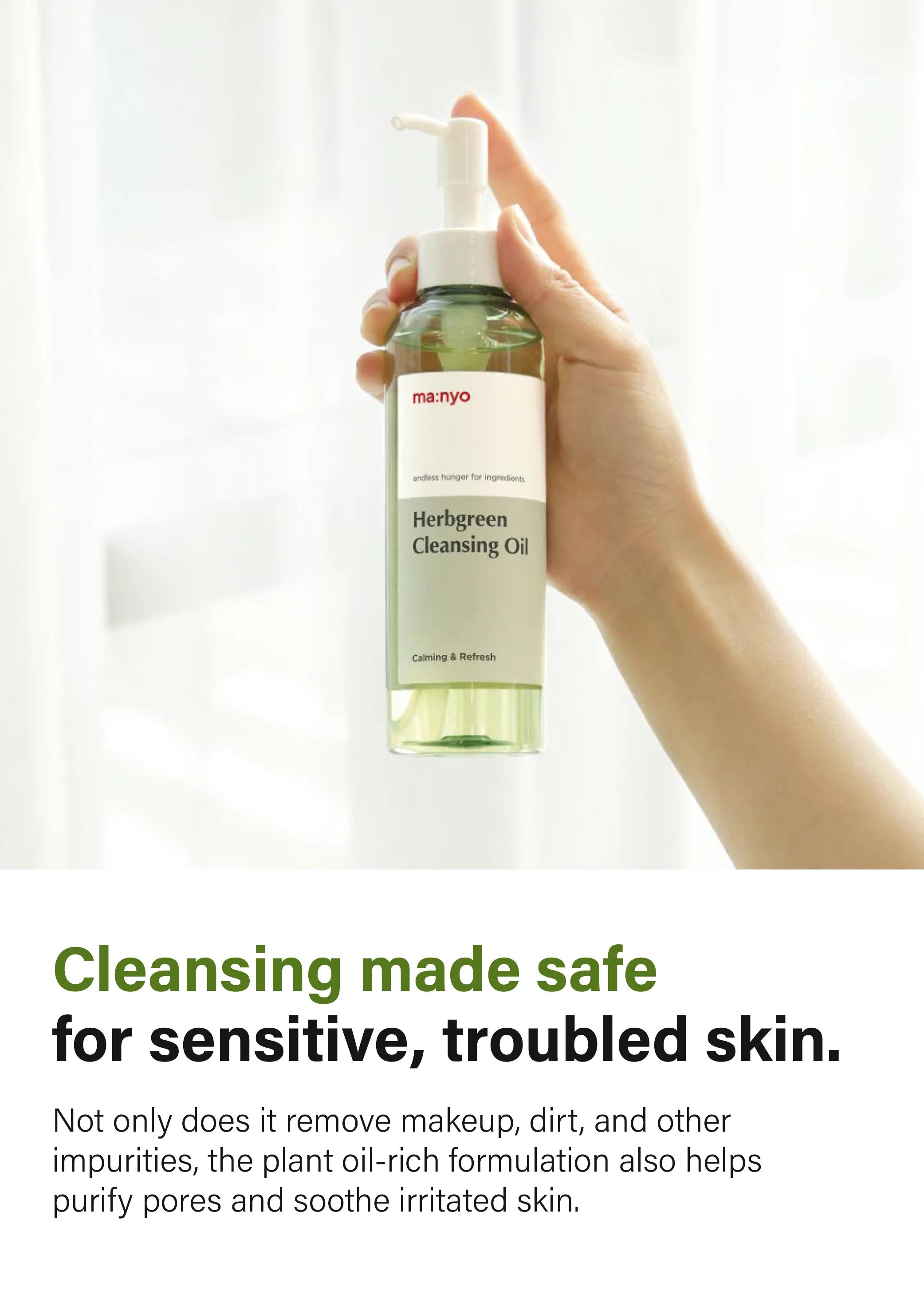 ma:nyo Herb Green Cleansing Oil 200ml - Image 4