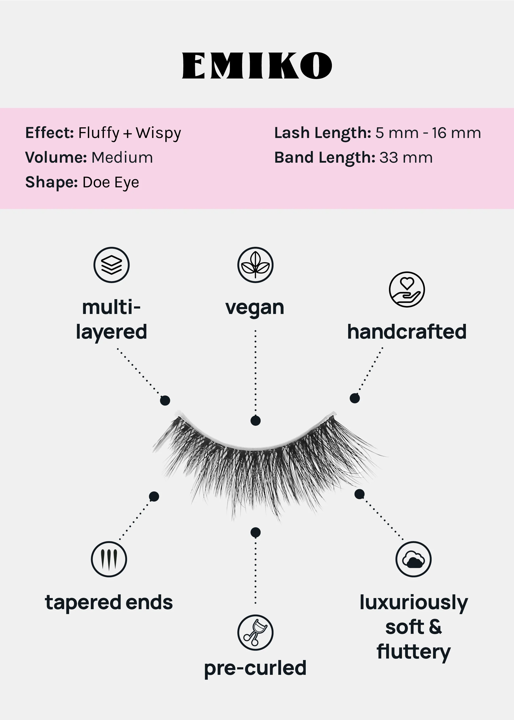 Magical Girl Natural Eyelashes – Emiko - Image 4