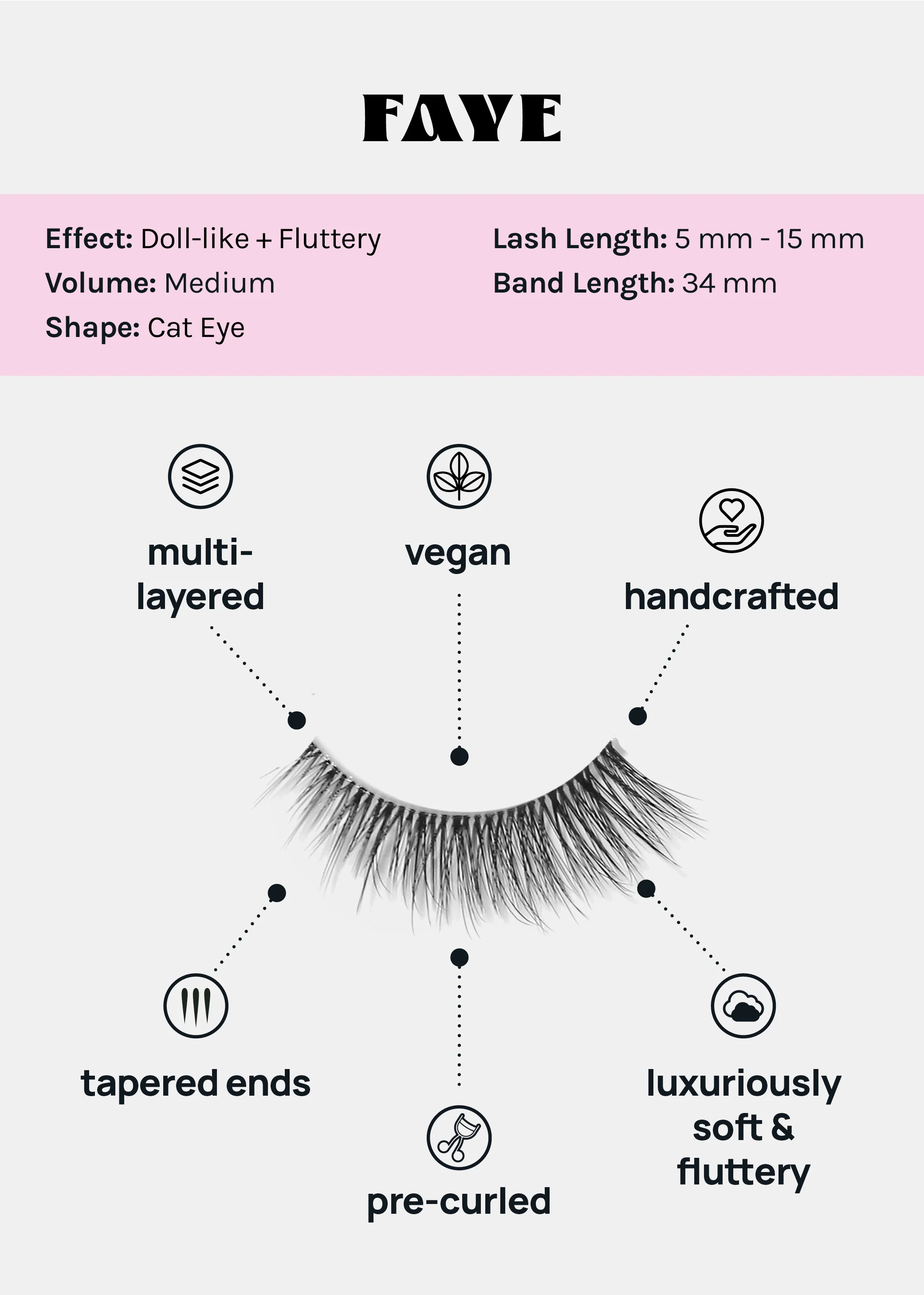 Magical Girl Natural Eyelashes – Faye - Image 4
