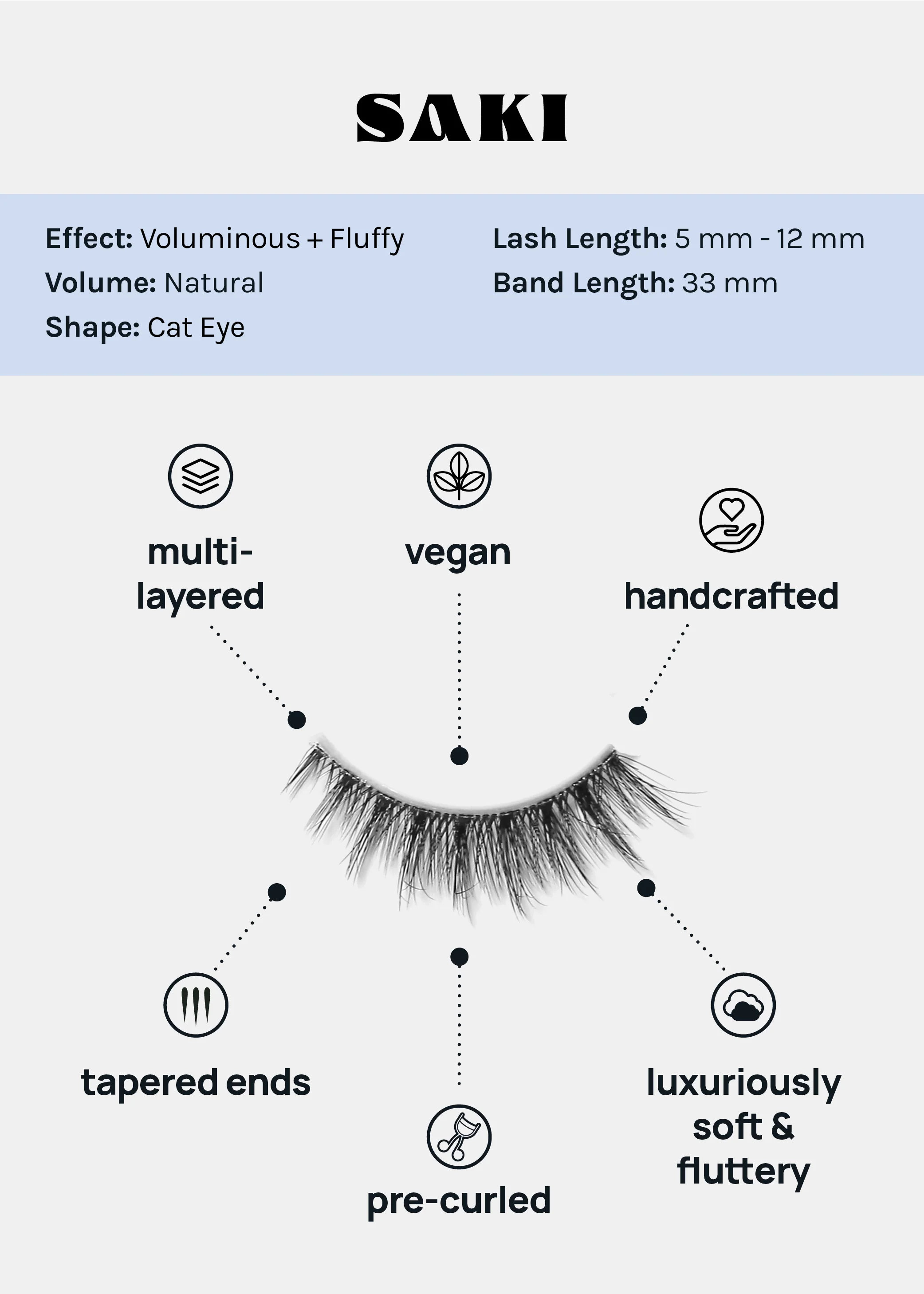 Magical Girl Classic Eyelashes – Saki - Image 4