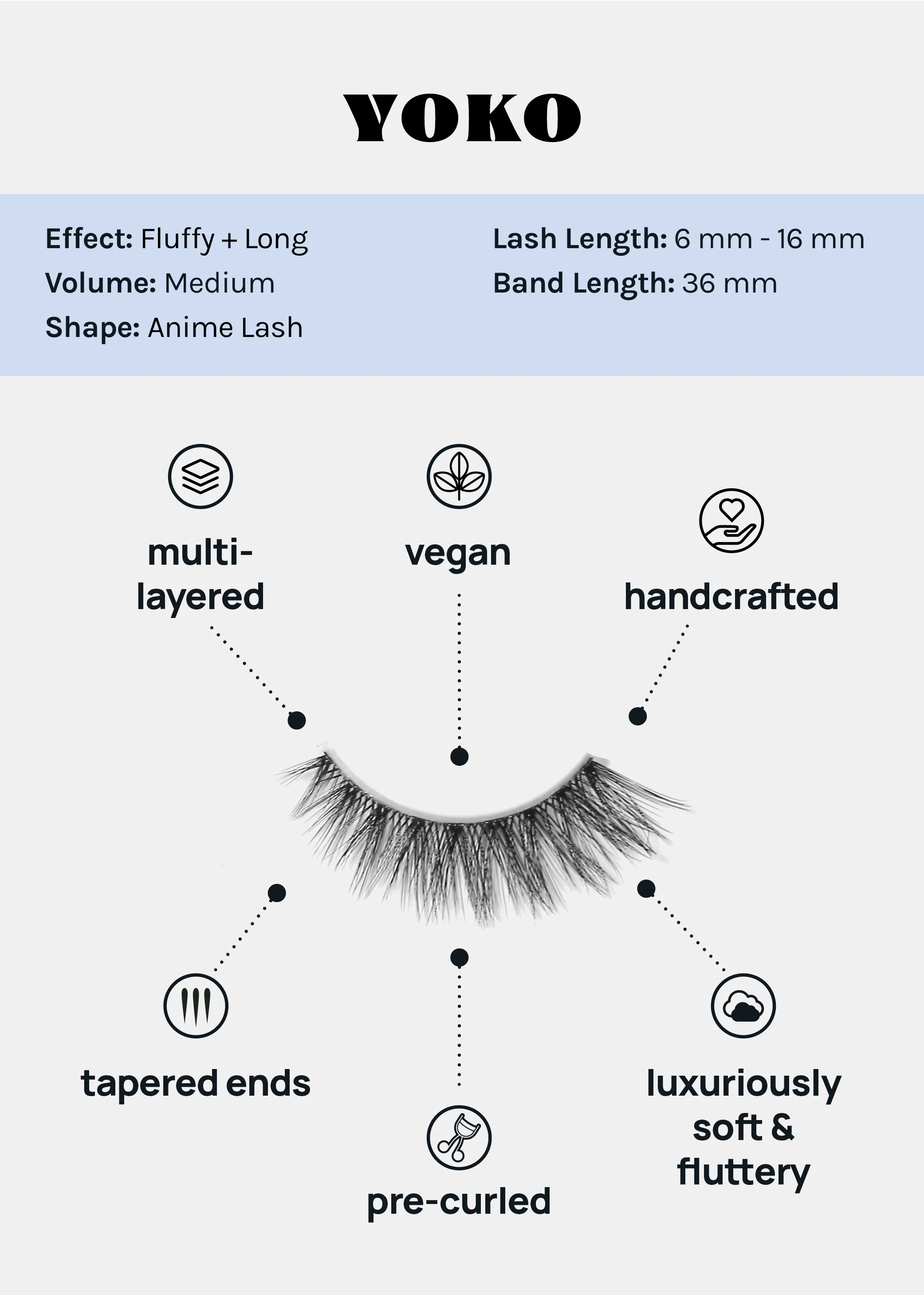 Magical Girl Classic Eyelashes – Yoko - Image 4
