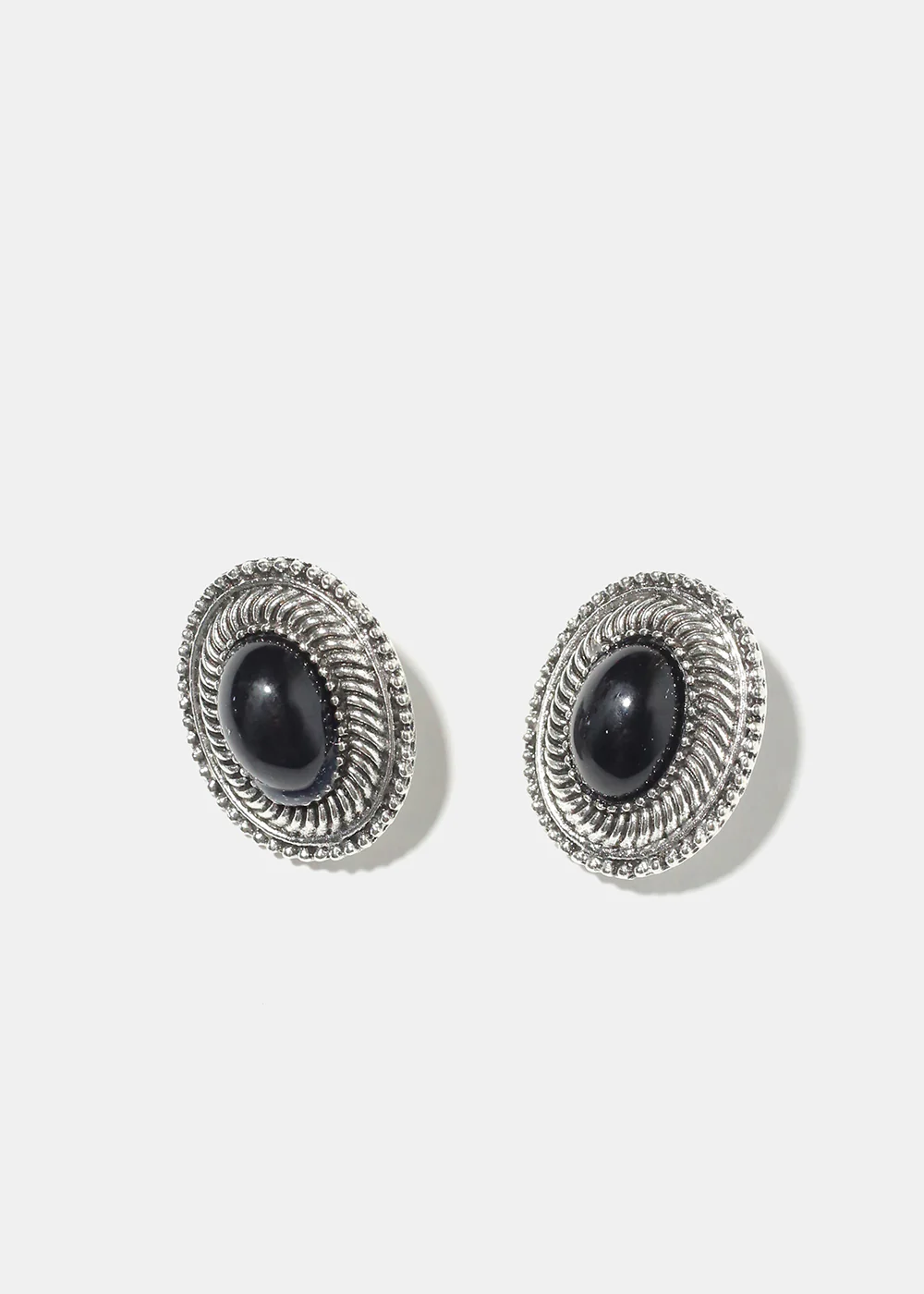 Marble Oval Clip On Earrings - Image 2