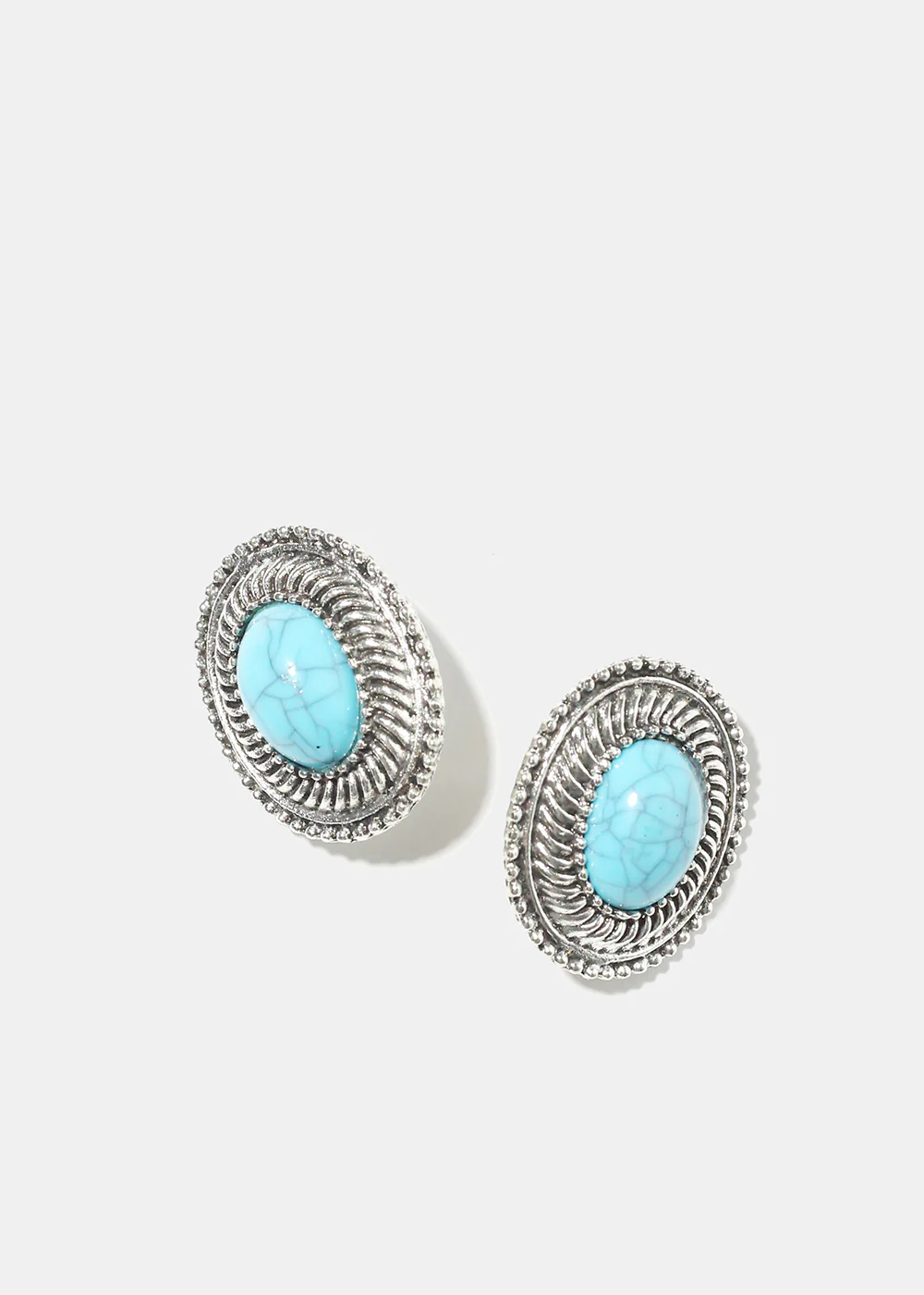 Marble Oval Clip On Earrings - Image 3