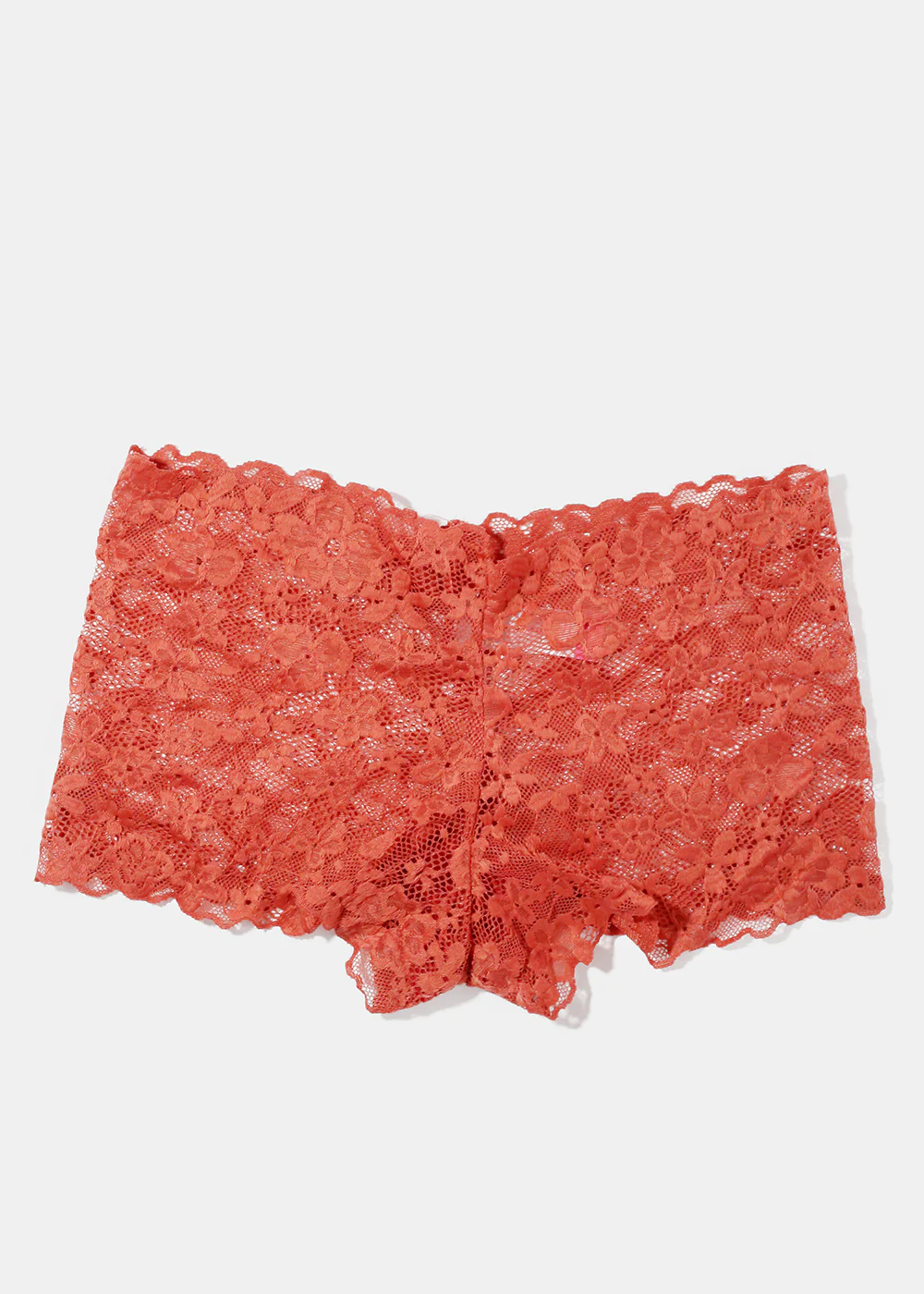 Burnt Orange Ladies Lace Boyshorts