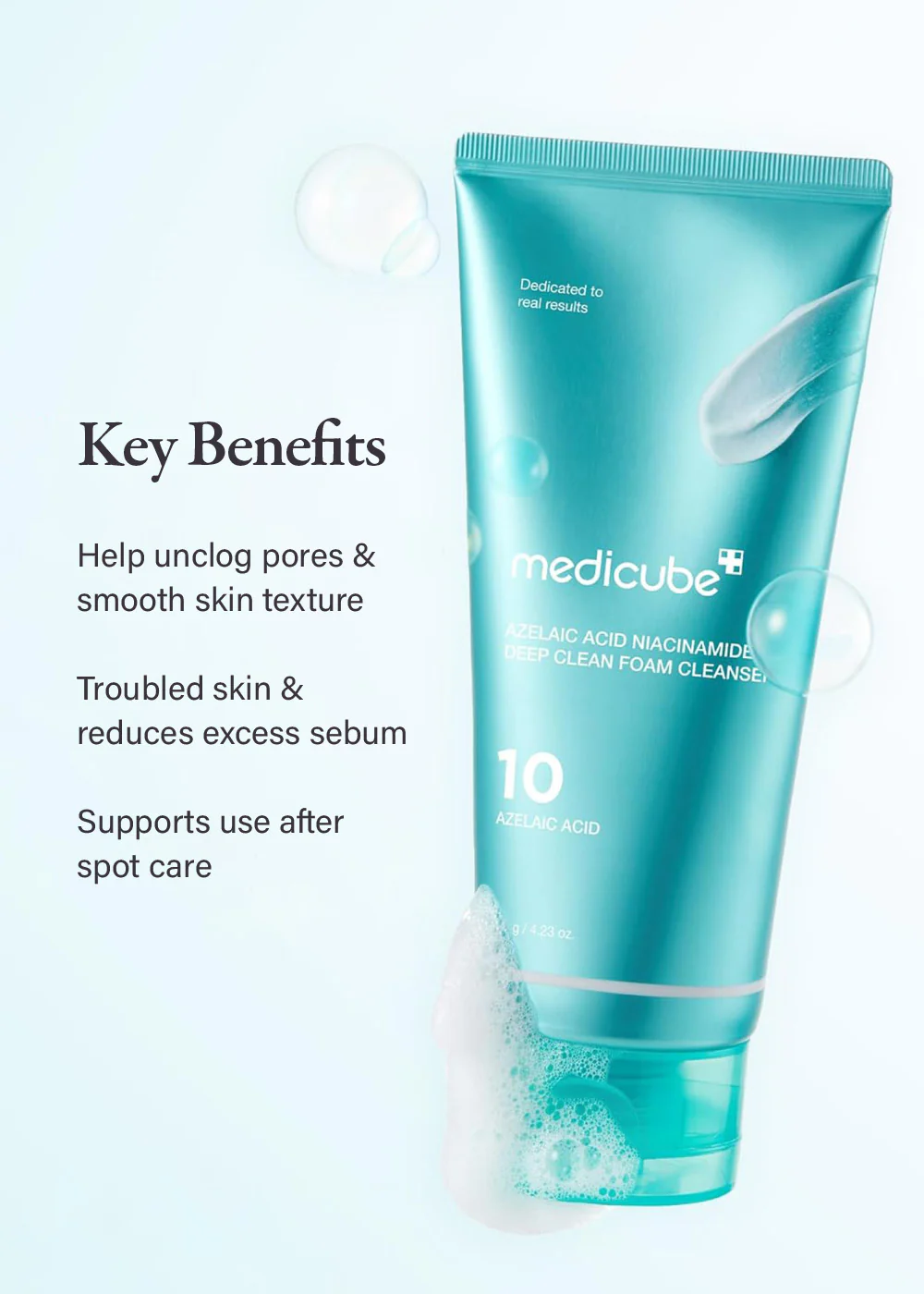 medicube Azelaic Acid Niacinamide Deep Clean Foam Cleanser 120g - Image 3