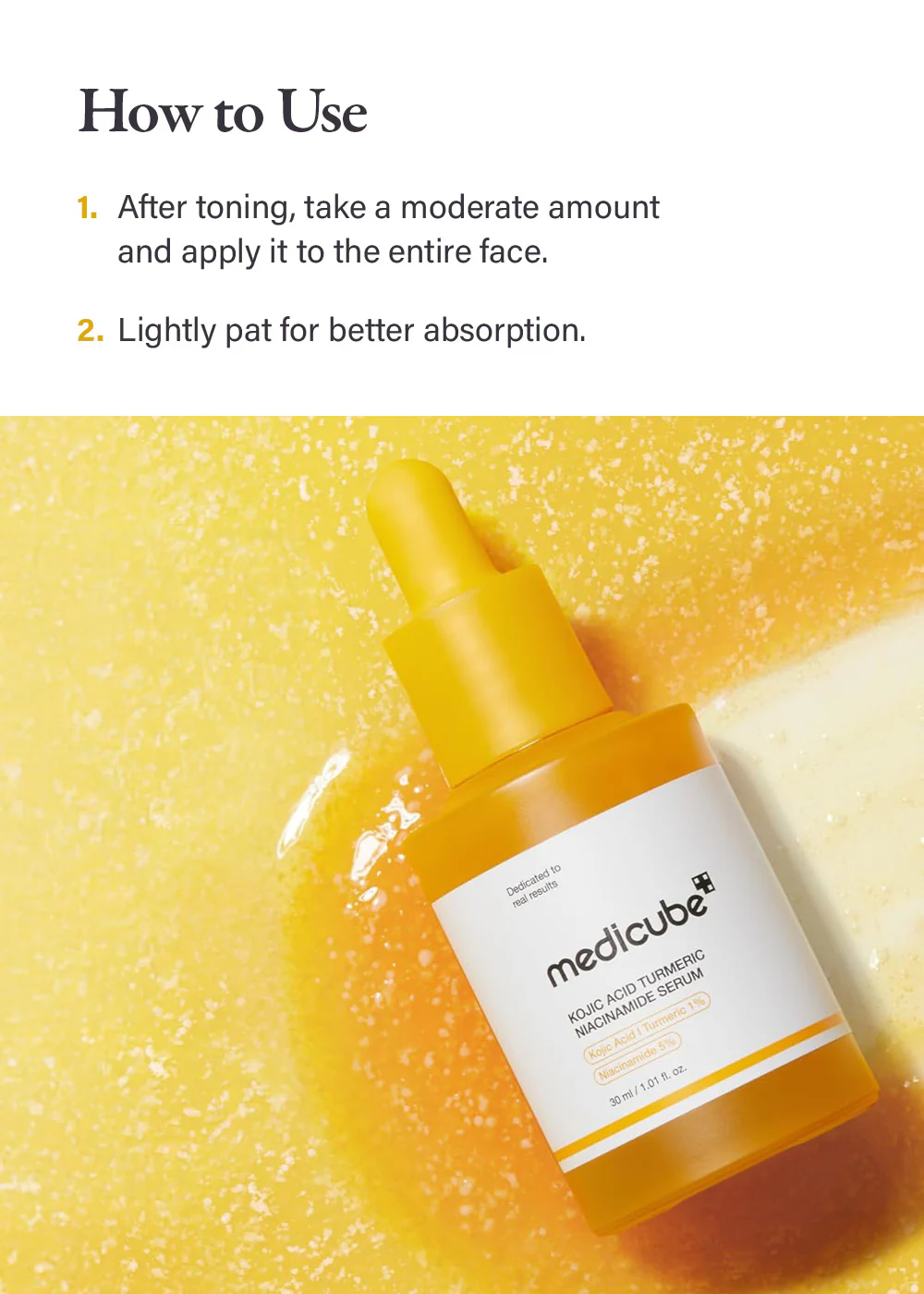 medicube Kojic Acid Turmeric Niacinamide Serum 30ml - Image 5