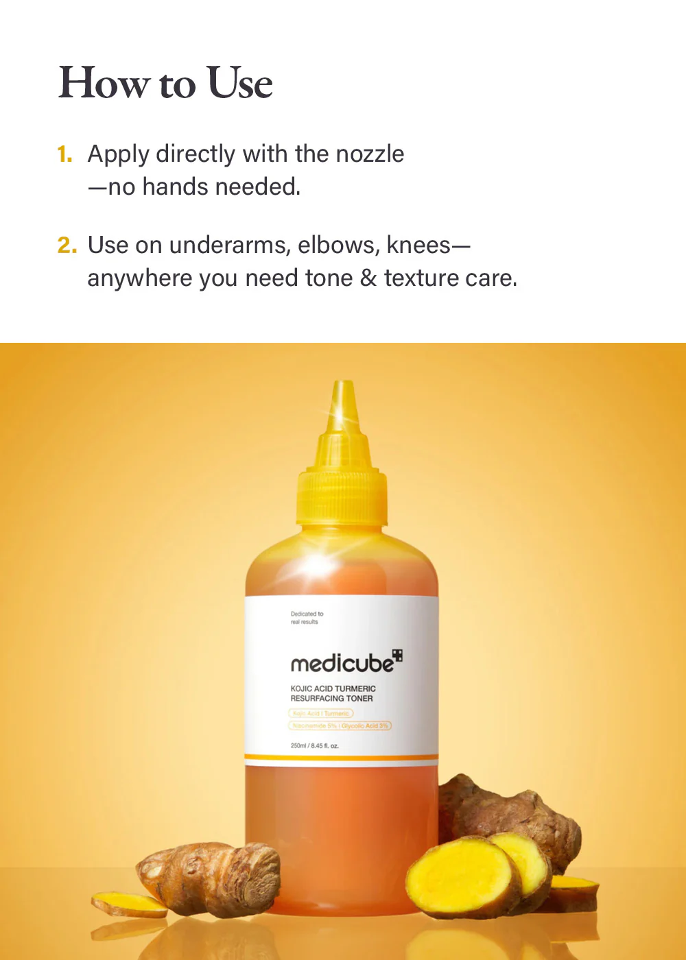 medicube Kojic Acid Turmeric Resurfacing Toner 250ml - Image 5