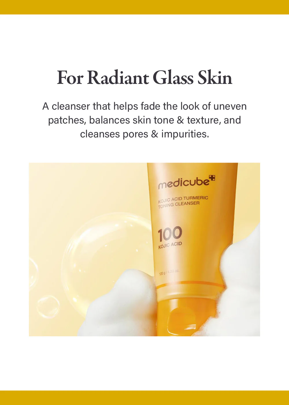 medicube Kojic Acid Turmeric Toning Cleanser 120g - Image 2