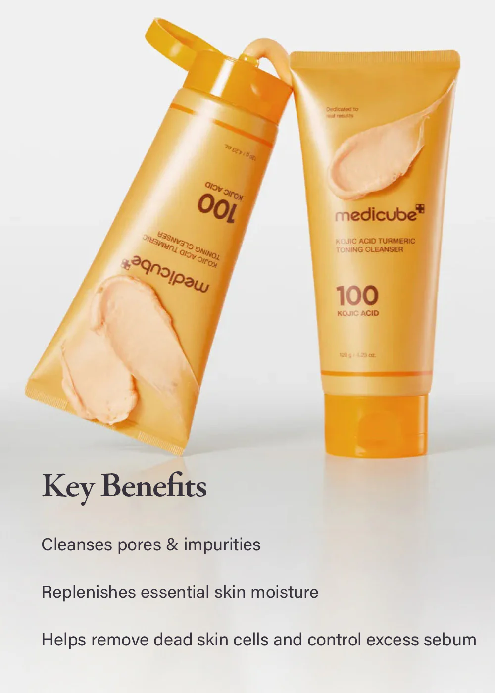 medicube Kojic Acid Turmeric Toning Cleanser 120g - Image 3